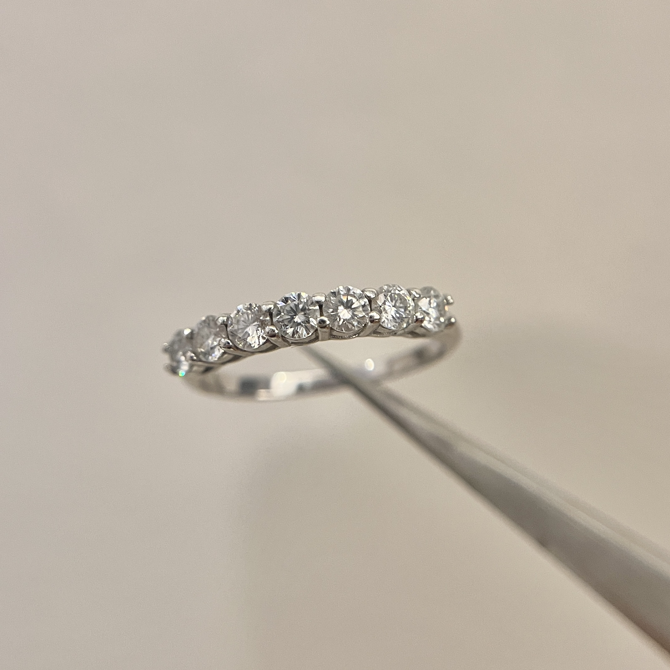 0.7ct Signature Half Band Moissanite