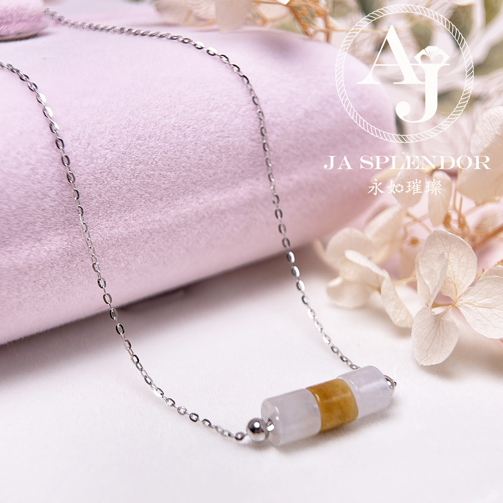 D-04D 天然翡翠A玉 平安招財幸運純銀項鏈