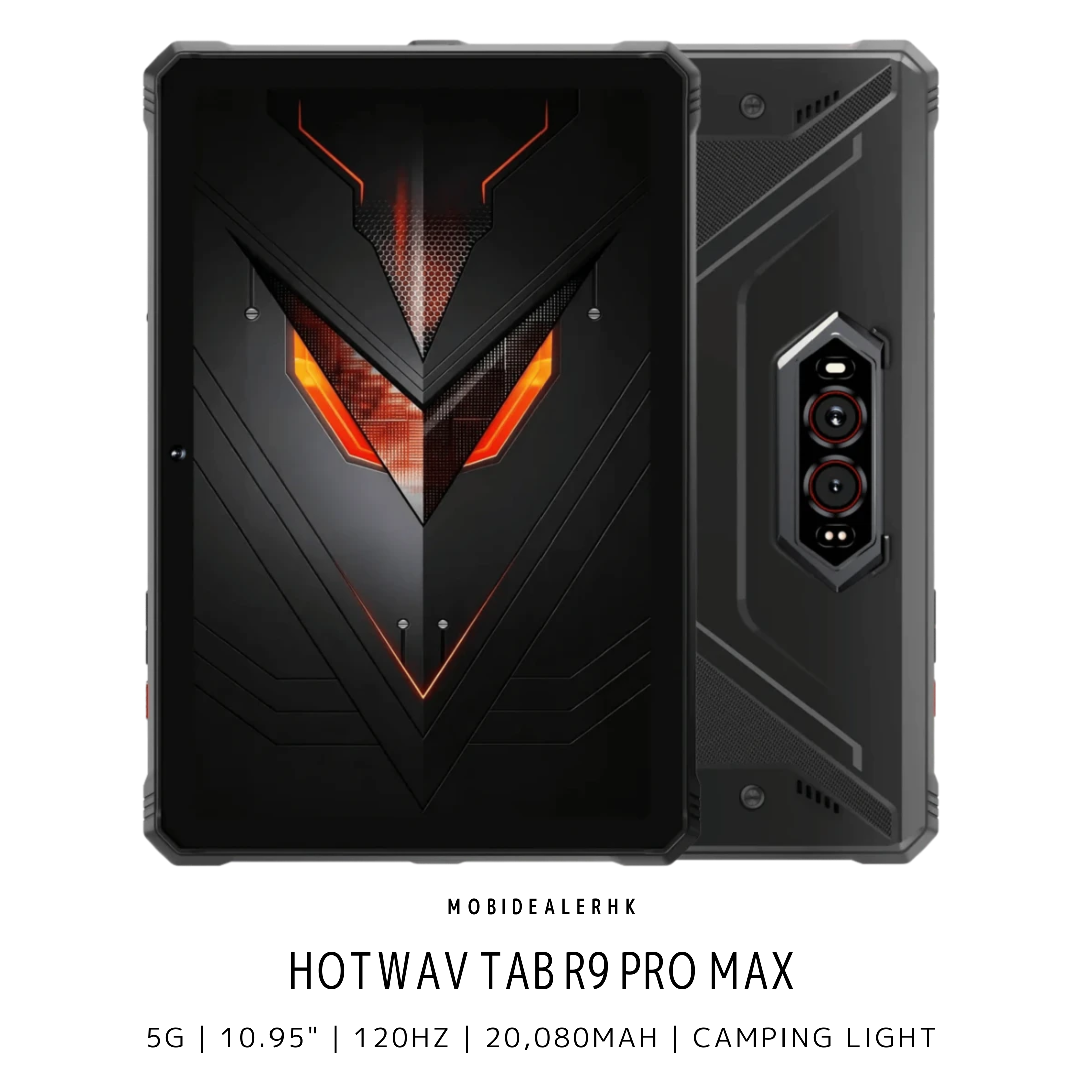 Hotwav Tab R9 Pro Max | 5G | 三防平板電腦 | 10.95" | 120Hz | 8+256Gb | 20080mAh | 露營燈