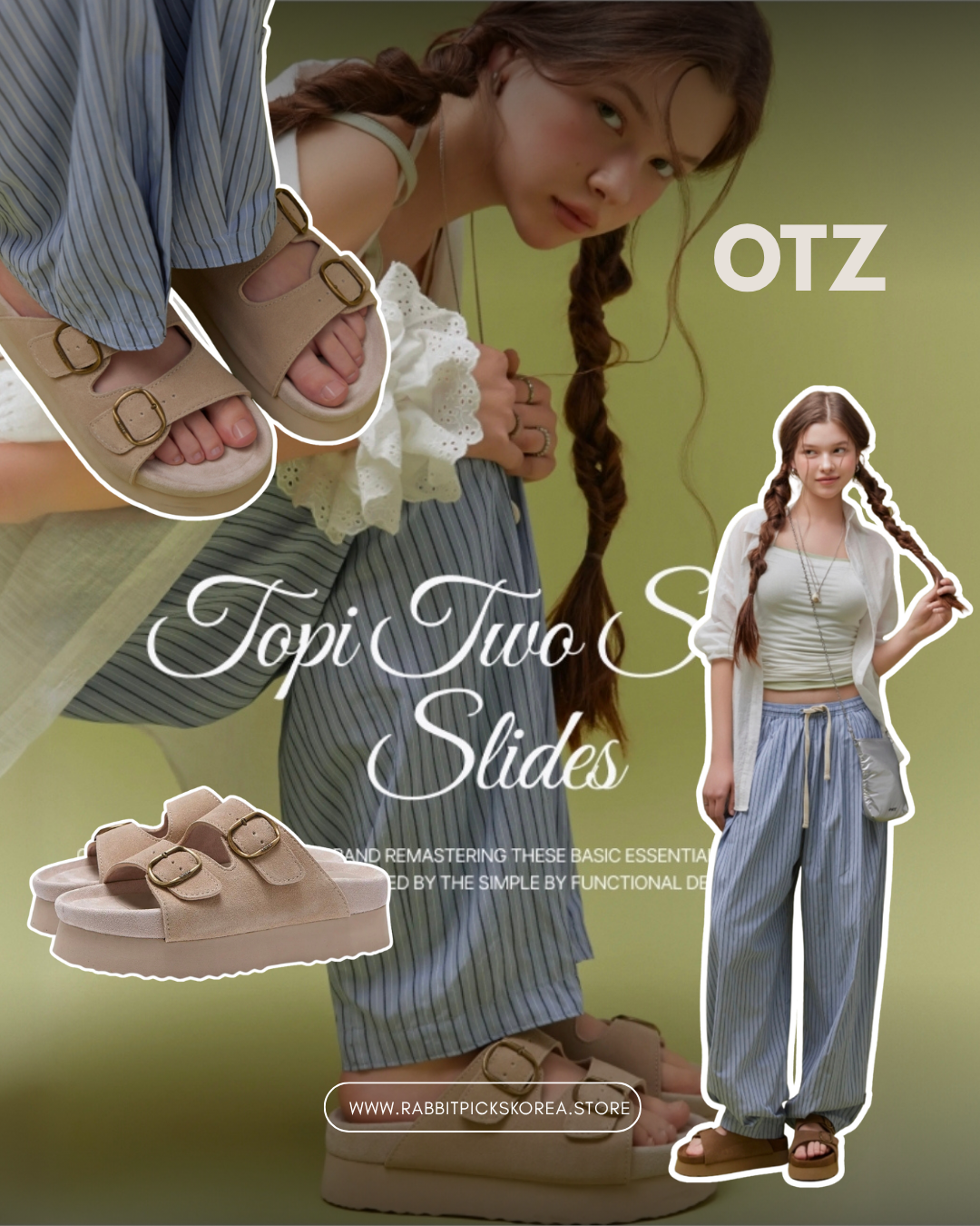 OTZ Topi Two Strap Slides 