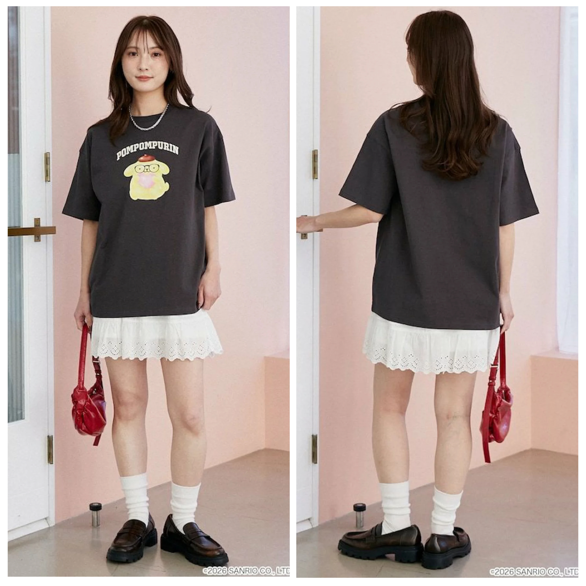 日本預訂📍日本Sanrio可愛戴眼鏡樣短袖Tee 不包郵