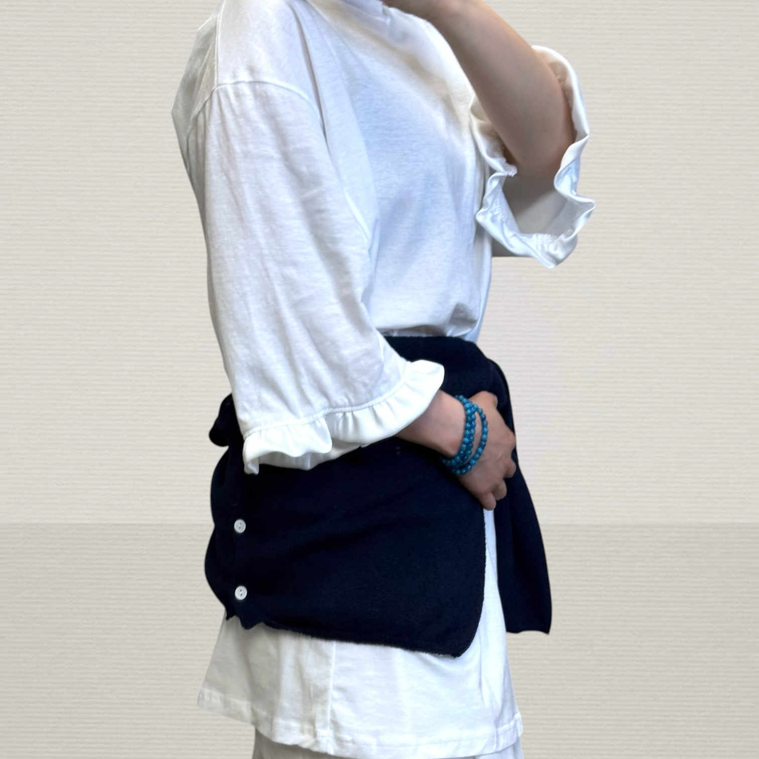 221102 ruff 手袖Tee  胸 118 Hip 116 長 80