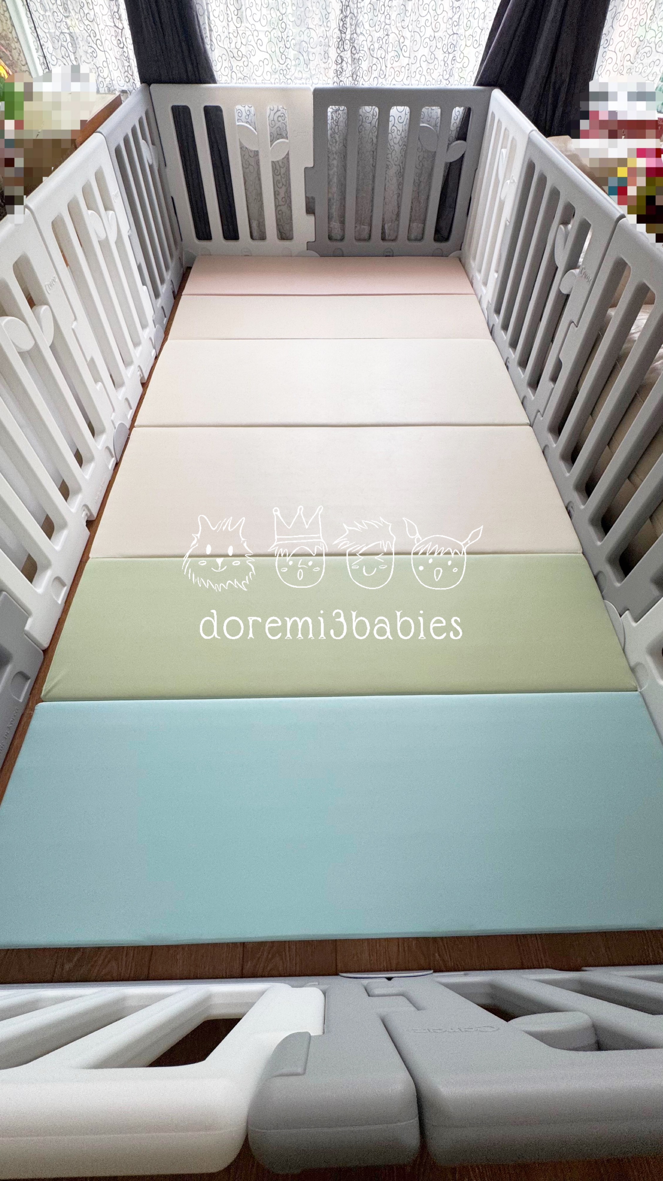 Caraz Multi Bumper 寶寶屋 - 用6摺地墊加配圍欄【送直型卡扣8個】 (預訂5-7日)