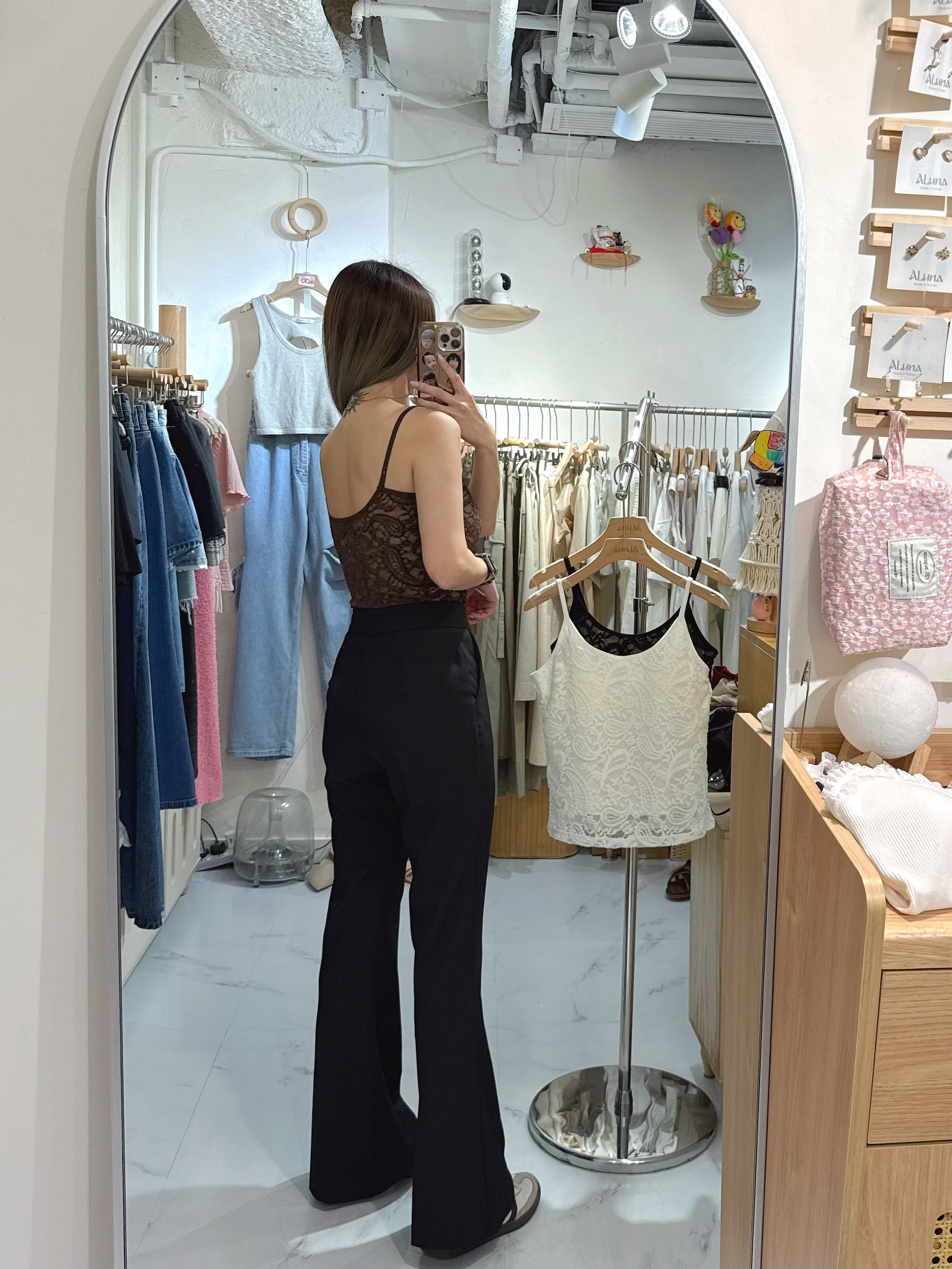 腰果花lace bra top