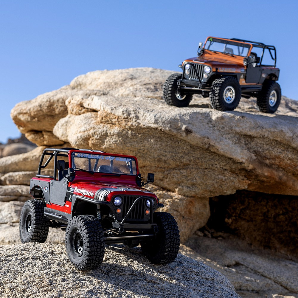 全新 AXIAL 1/10 SCX10 III Jeep CJ-7 四驅有刷 仿真攀爬車 | 支持3S電池 | 紅色/古銅色