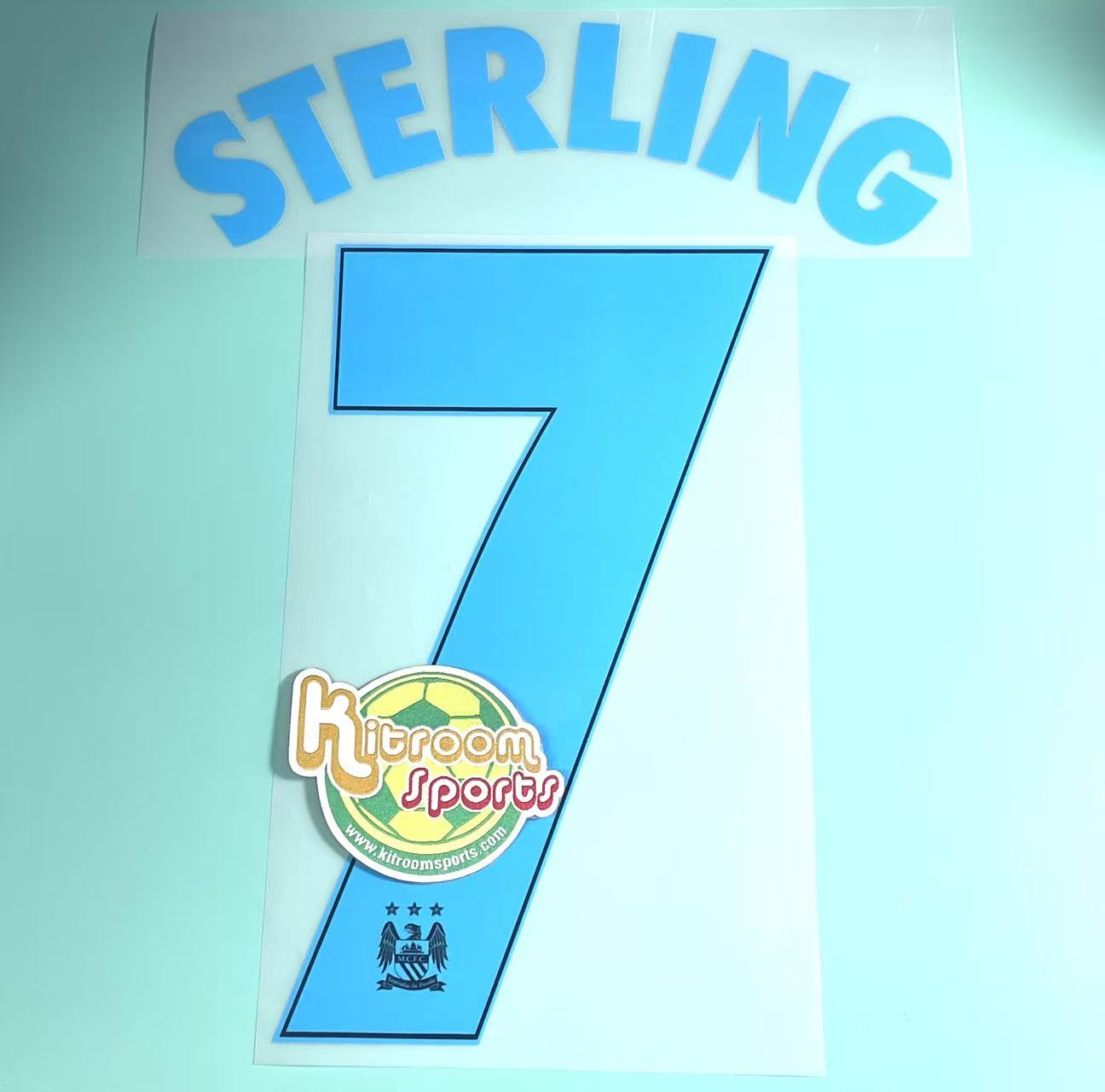 2015-16 Manchester City Away UCL Nameset #7 STERLING