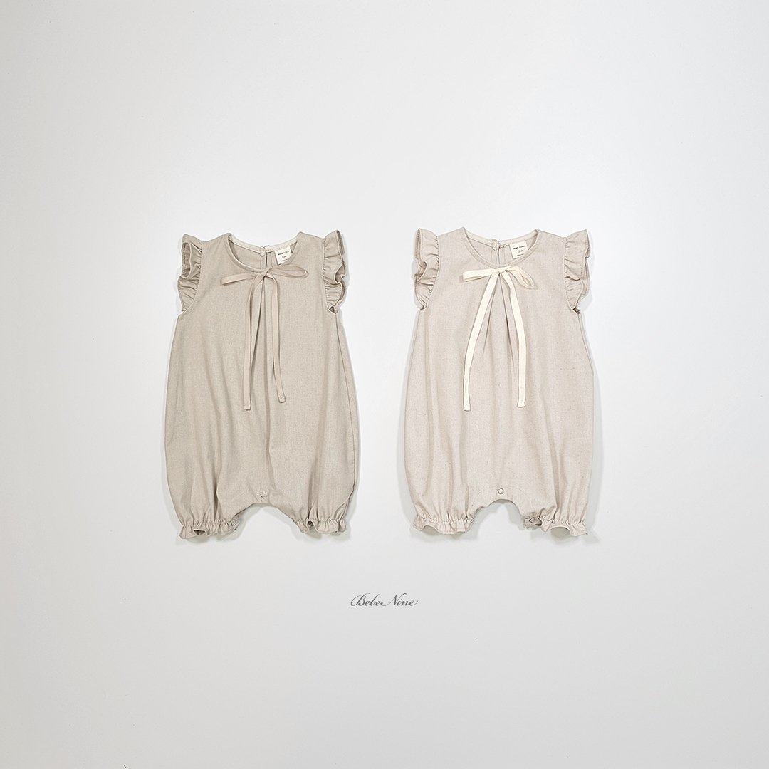 ☀️預訂 韓國直送☀️🇰🇷Bebenine兩色絲帶荷葉邊背心連身服