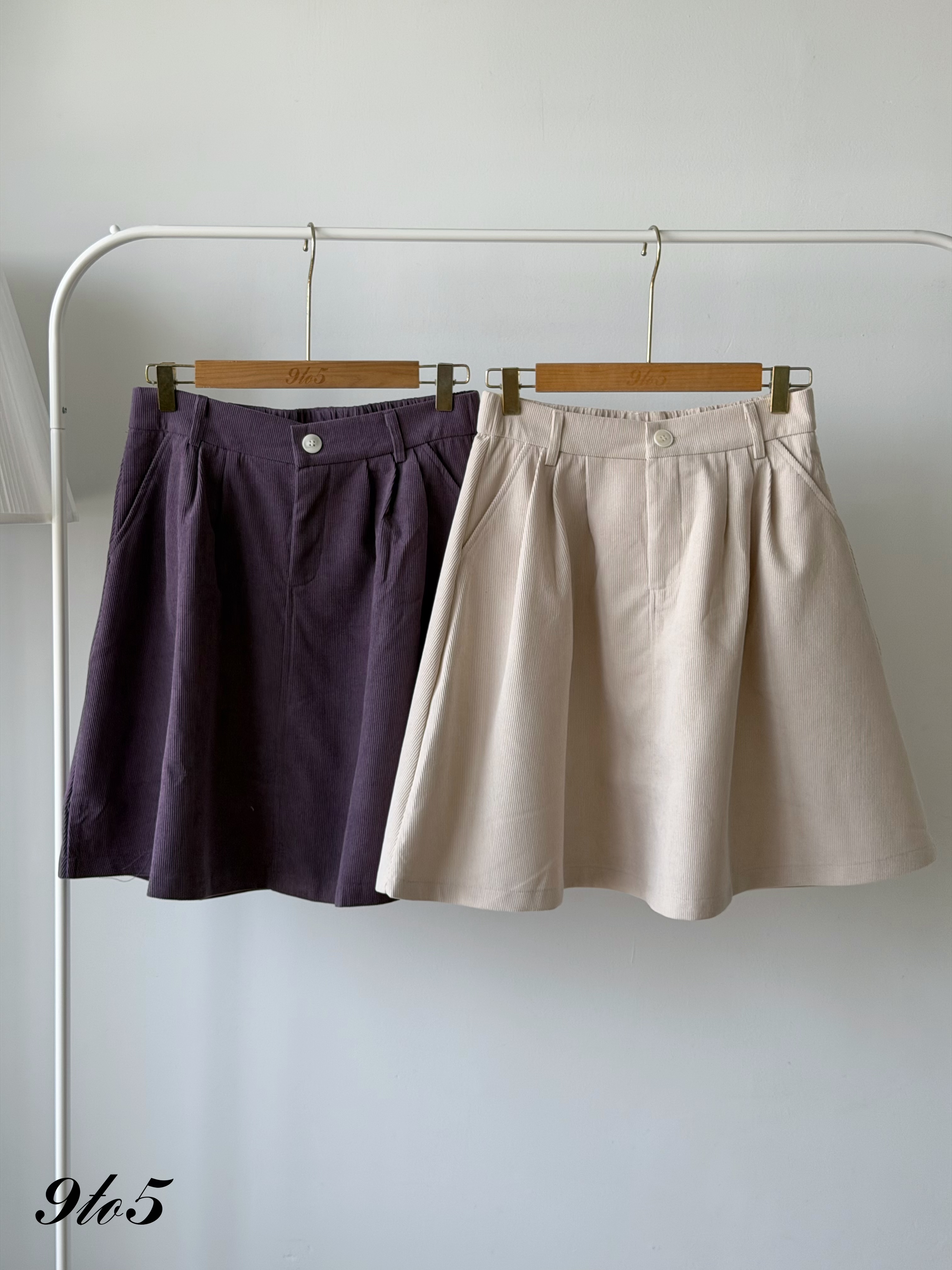 S2021 A Line Corduroy Midi Skirt - 4 Colors 