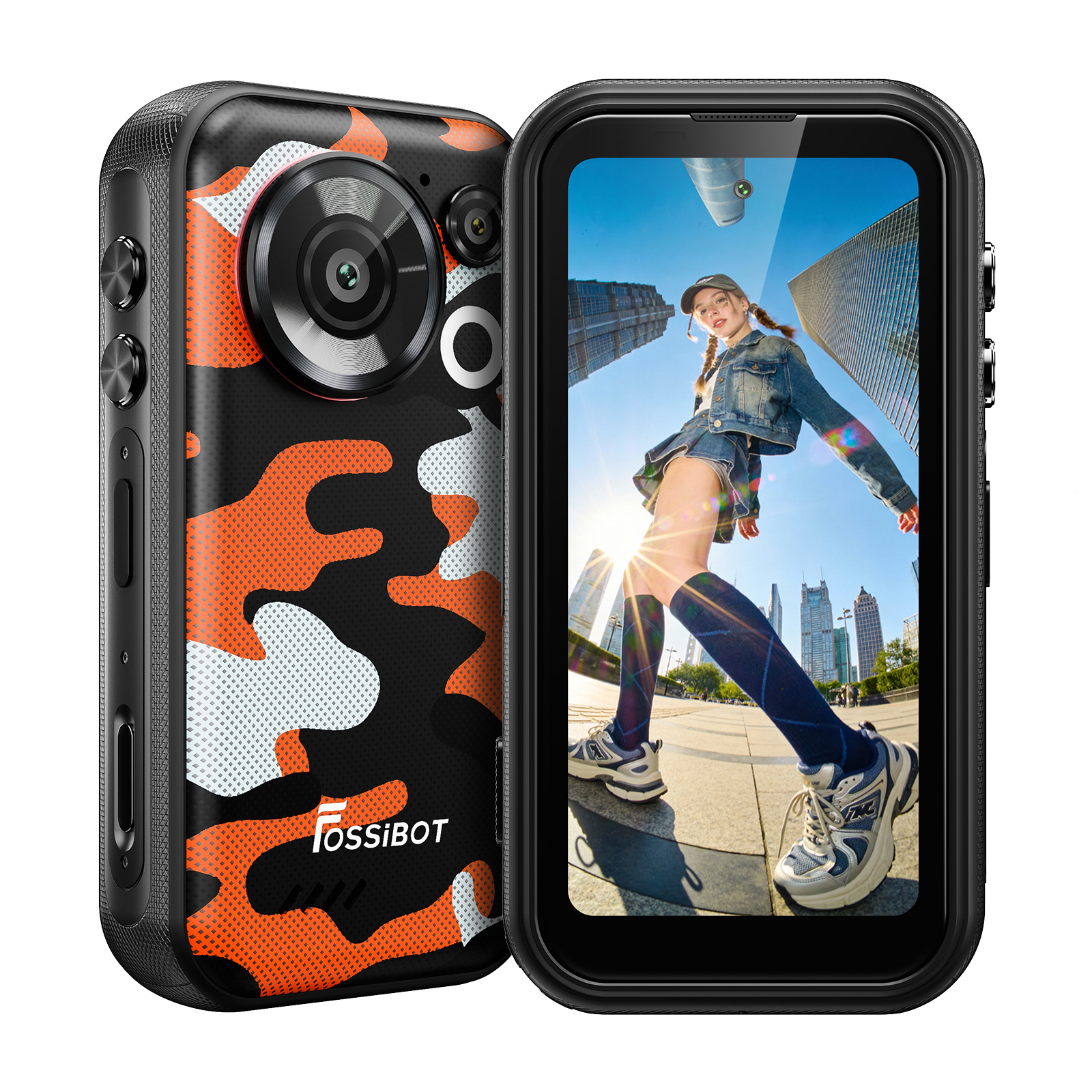 FOSSiBOT F116 Pro 5G | 4吋 120Hz 3700mAh RGB氛圍燈 支架接口 快門鍵 WiFi6 迷你 三防手機 Mini Rugged Phone
