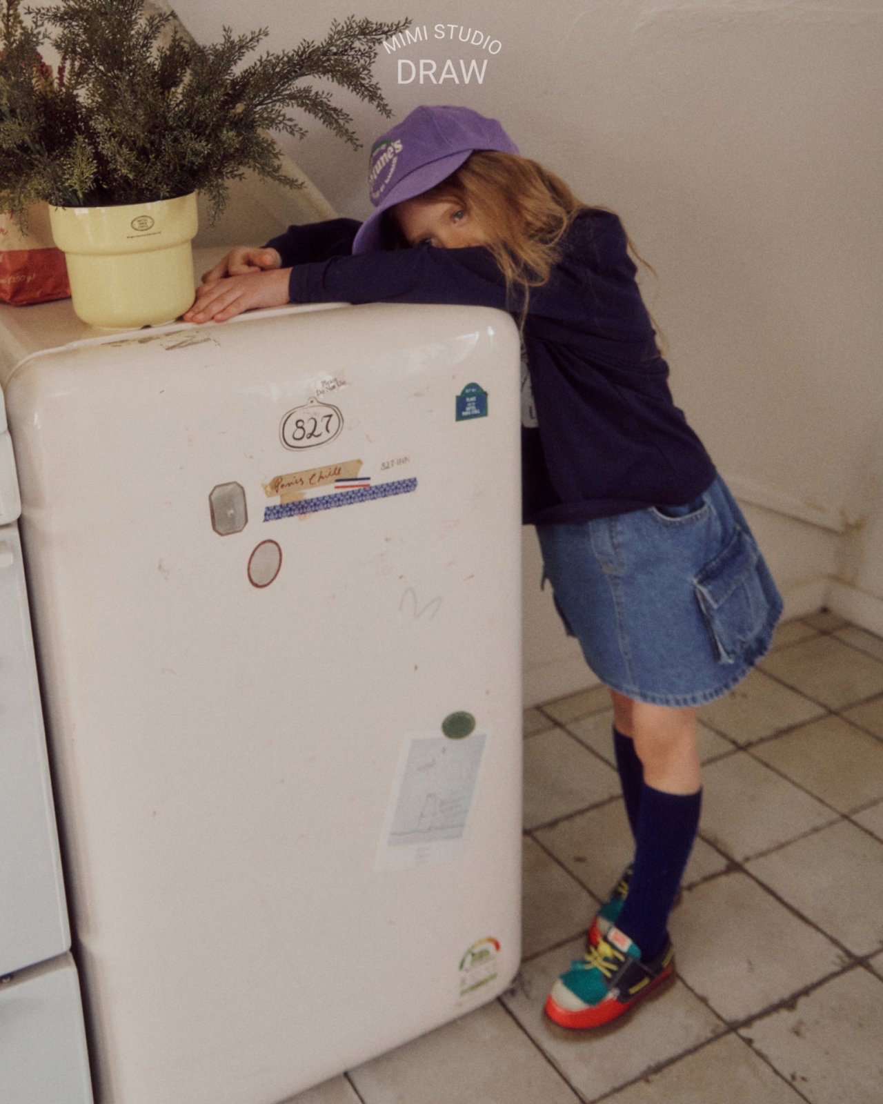 Bymimi | Demin skirt (Black/Blue