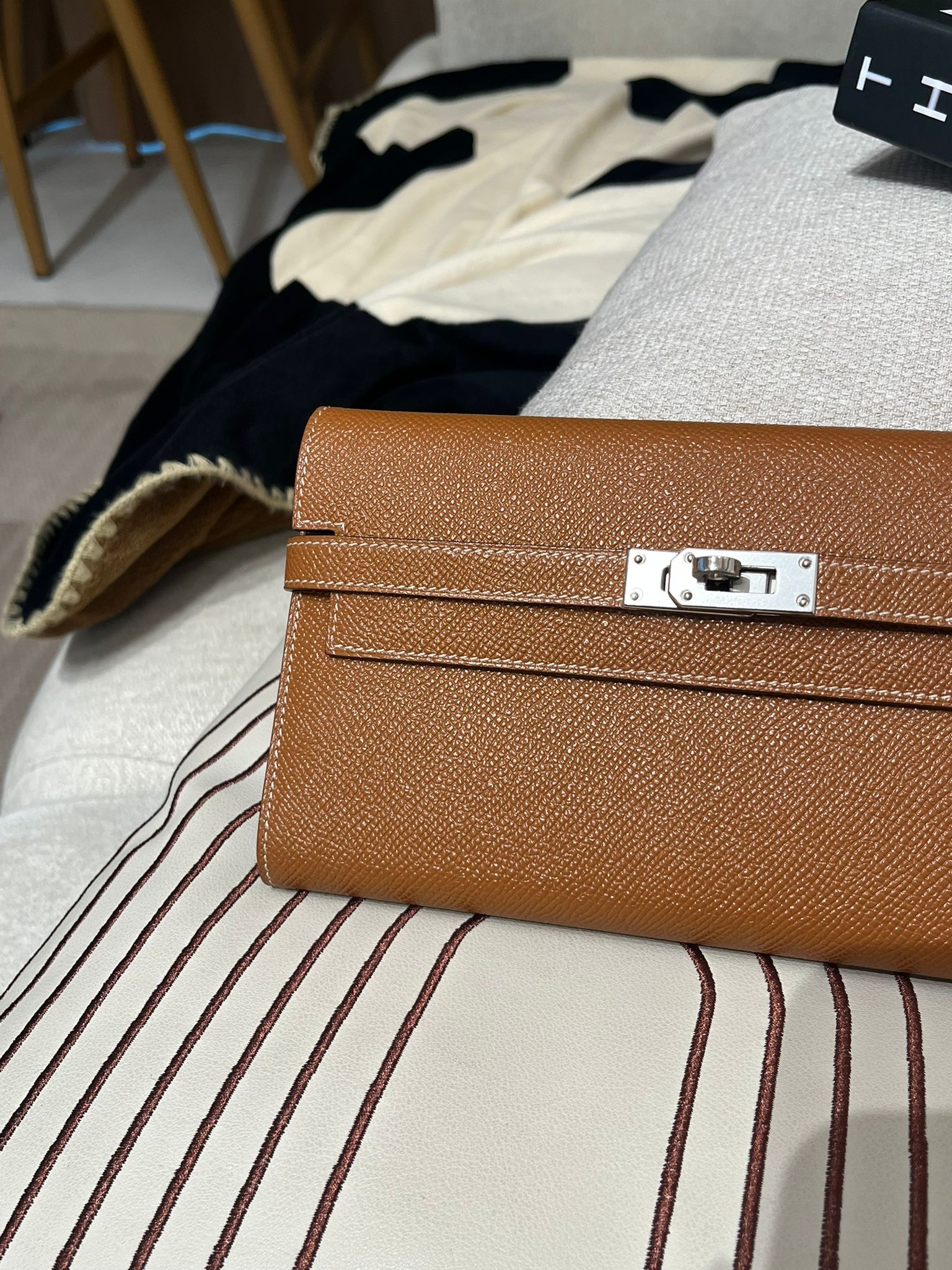 Hermes Kelly Wallet Stamp C 金棕色銀扣 100%Authentic, 99%new ✅box