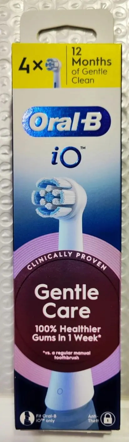 Oral B iO (4支裝)適合敏感牙齒和牙齦電動牙刷頭RB SW-4 iO (4 pcs) Ideal for sensitive teeth and gums Gentle Care Electric Toothbrush Head RB SW-4