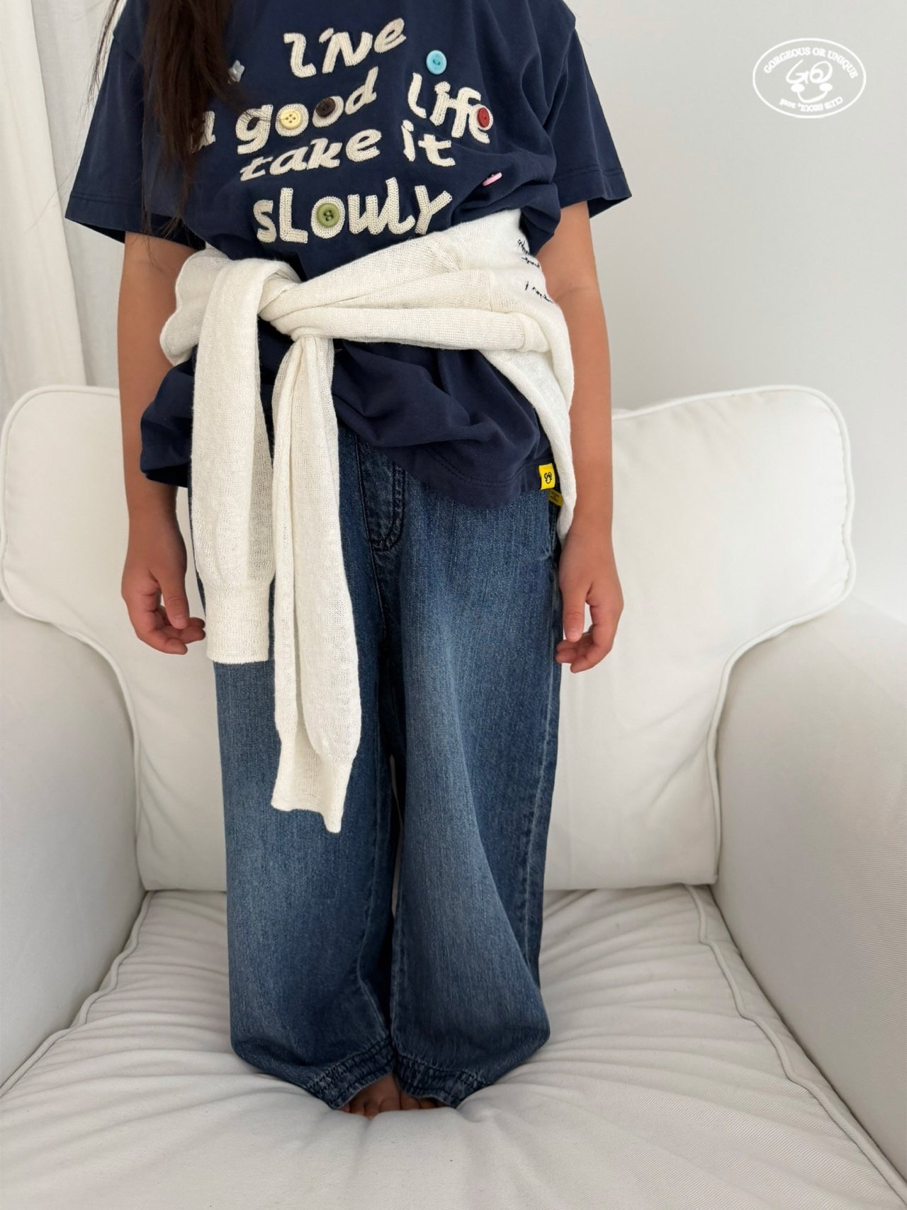 Gou | Denim pants (Stripe L100-120)