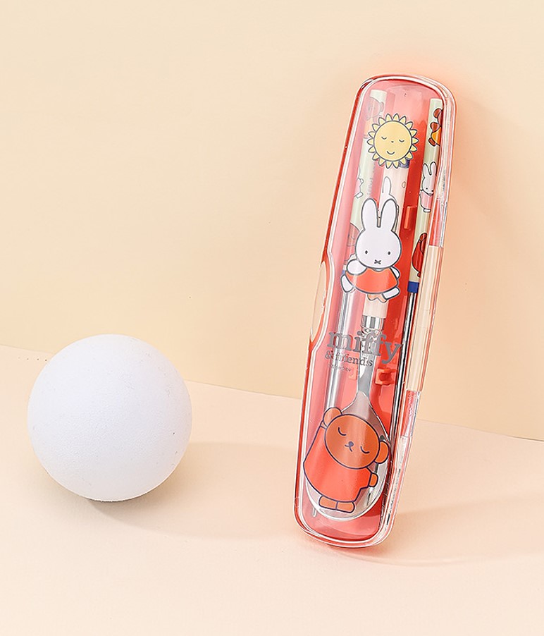  【預訂】韓國直送 Miffy 不鏽鋼餐具 連收納盒 3件套