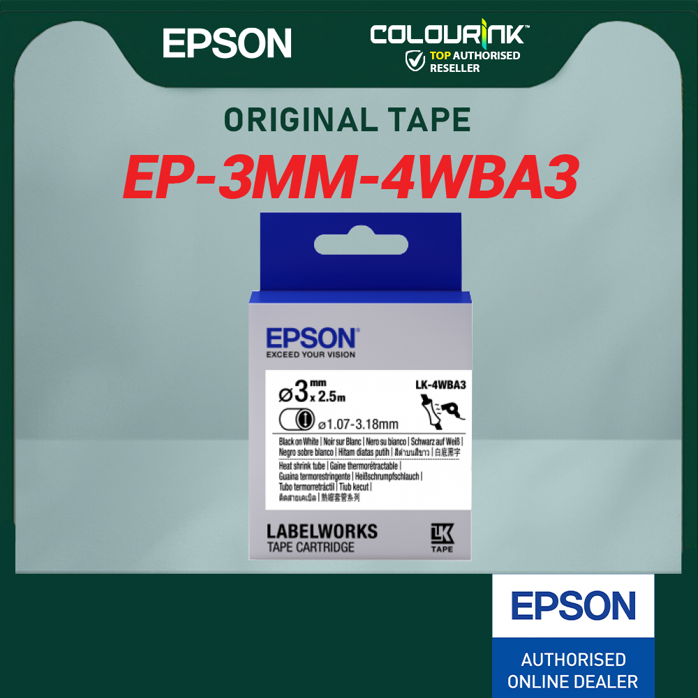 Epson Original Genuine Heat Shrink Tube LK TAPE 4WBA3 4WBA5 4YBA3 4YBA5 6WBA11 6WBA14 6YBA14 7WBA21 7YBA21 for Z900FK