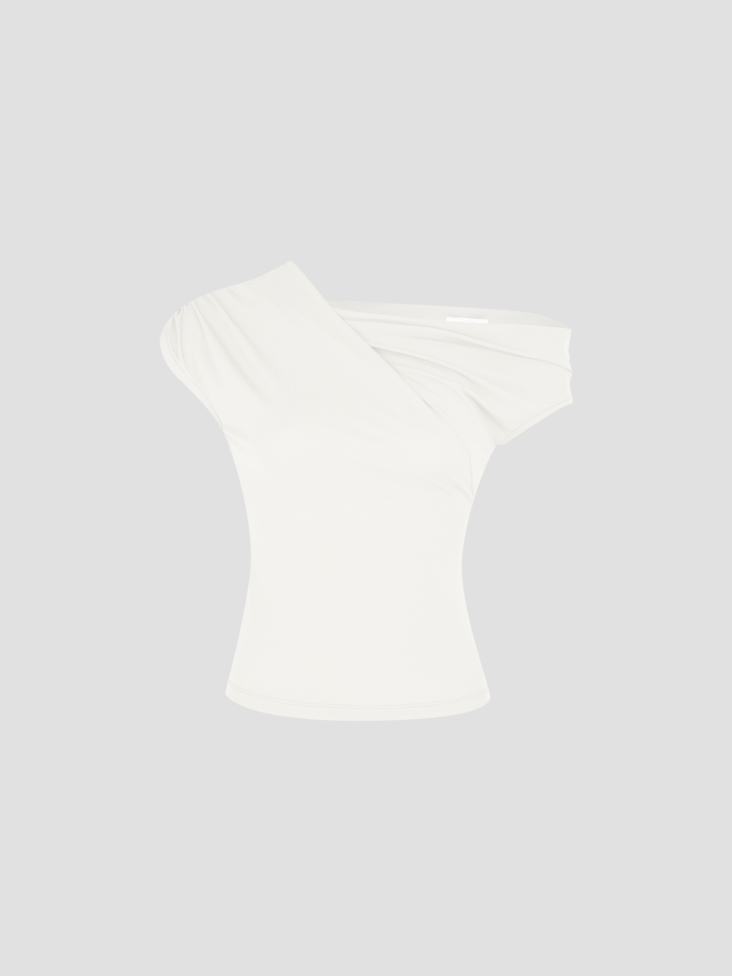 預購_Satva Unbalanced Off-Shoulder T-shirt by Conch