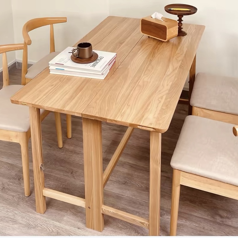 三摺疊實木變形餐枱 細空間魔術師 多功能可擴展 環保耐用物料 table
