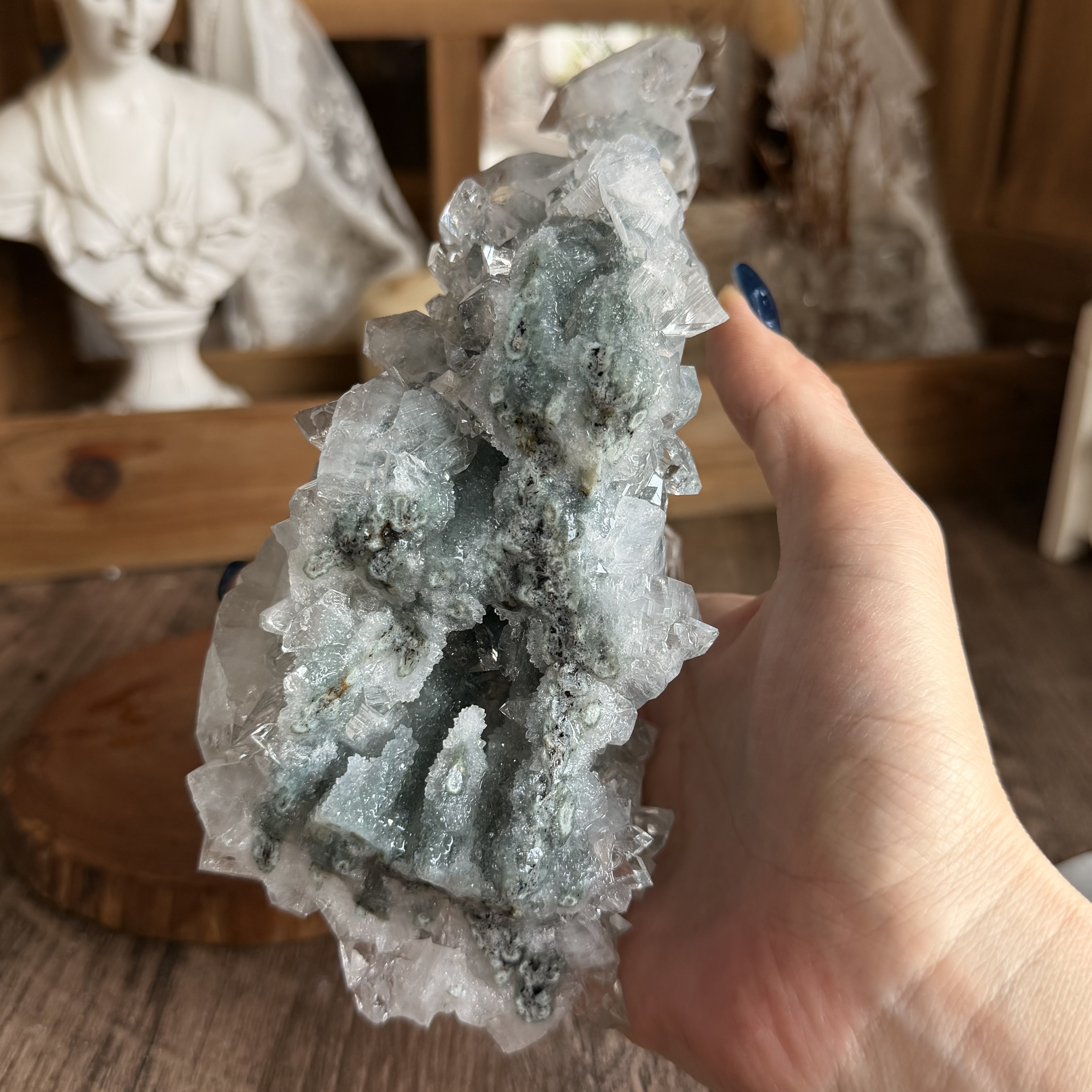 高級裸鑽魚眼石