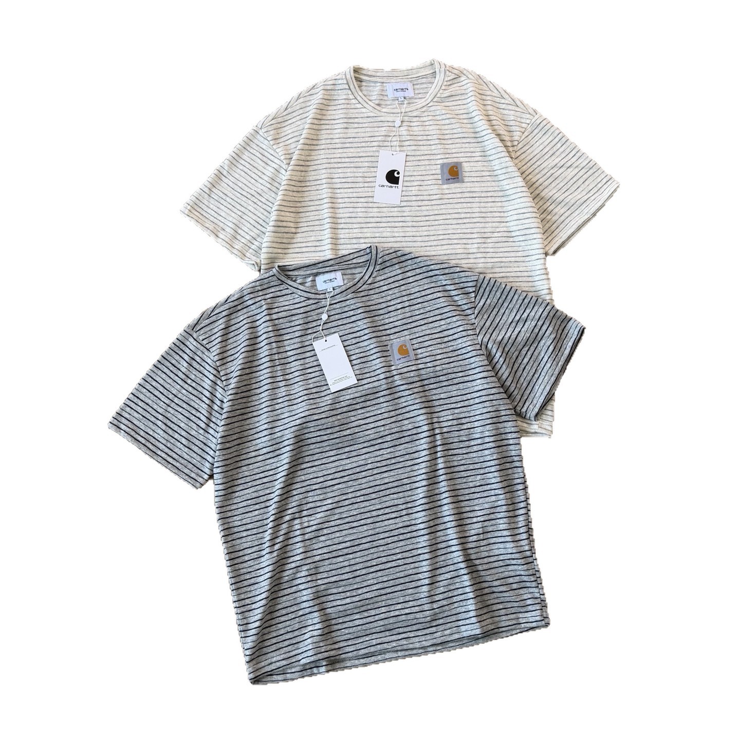 預訂 Car hartt 竹節棉條紋短袖Tee