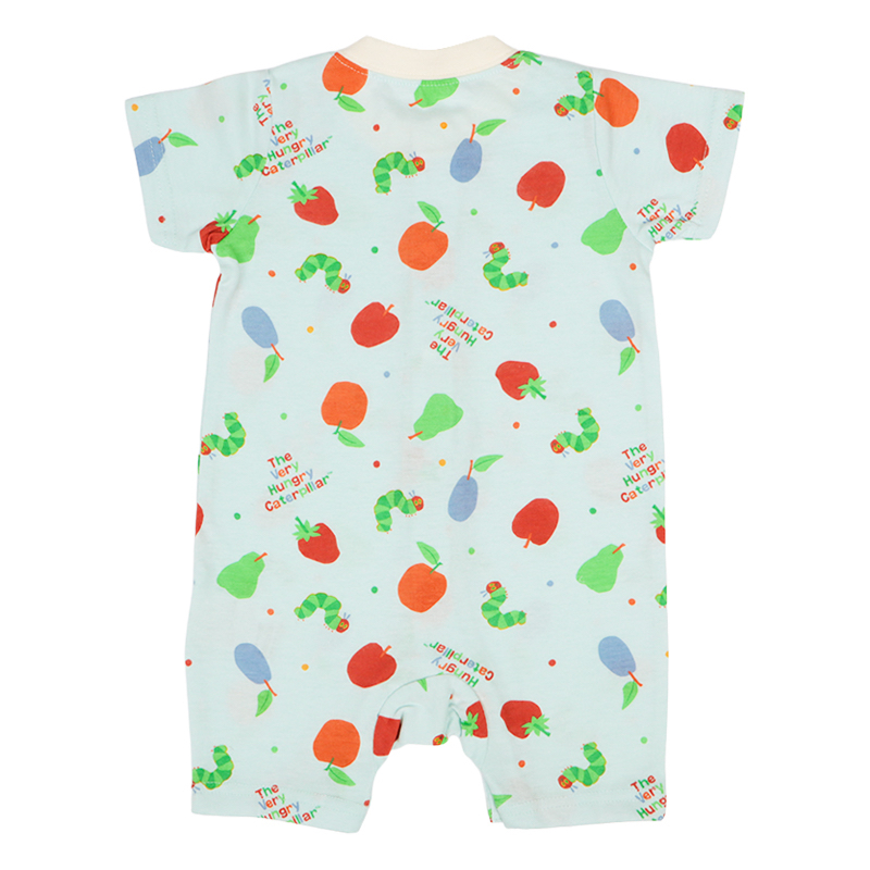 🇯🇵預訂 日本直送🇯🇵好餓的毛毛蟲滿印淺藍色短袖連身服