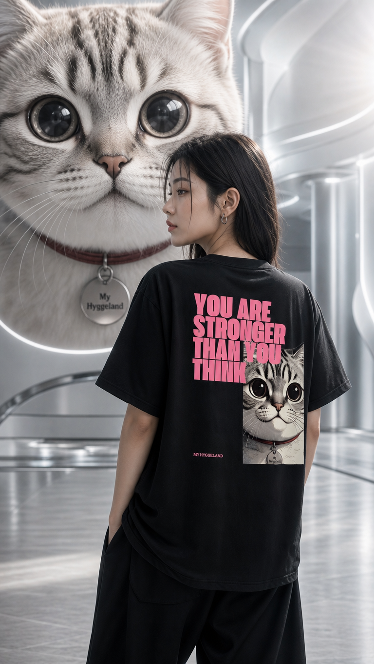 My Hyggeland 短袖T恤- PowerPurr力量喵 (男女同款)