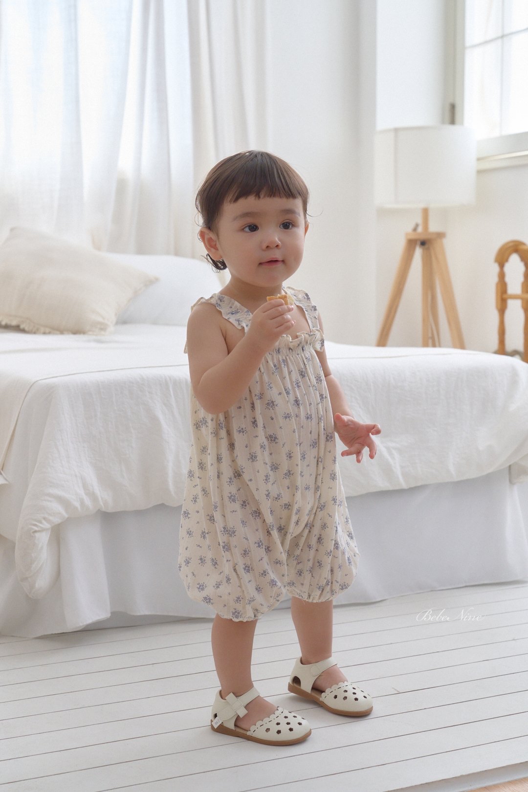 ☀️預訂 韓國直送☀️🇰🇷Bebenine兩色花卉荷葉邊吊帶連身服