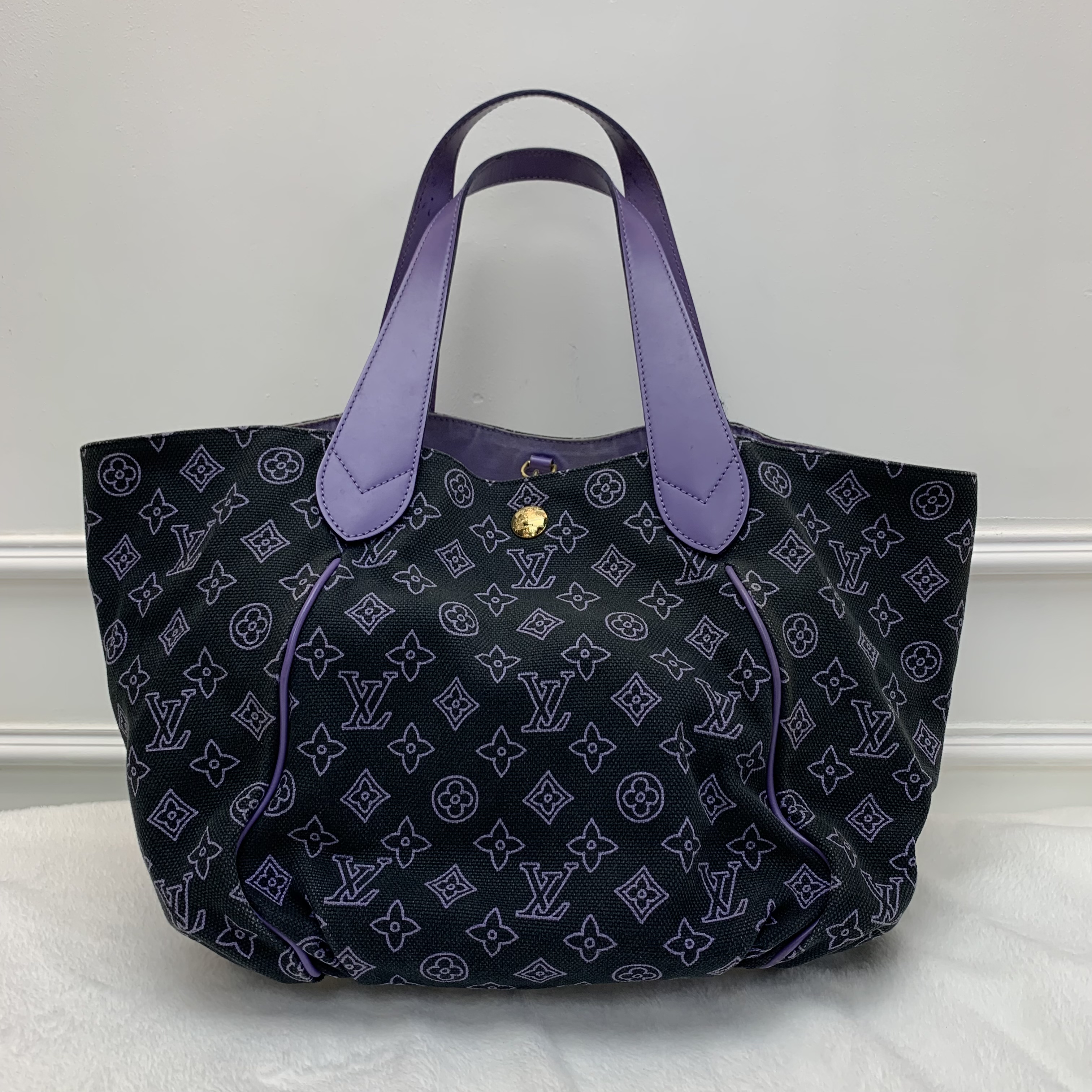 💜中古包 LV紫色老花 GM手袋