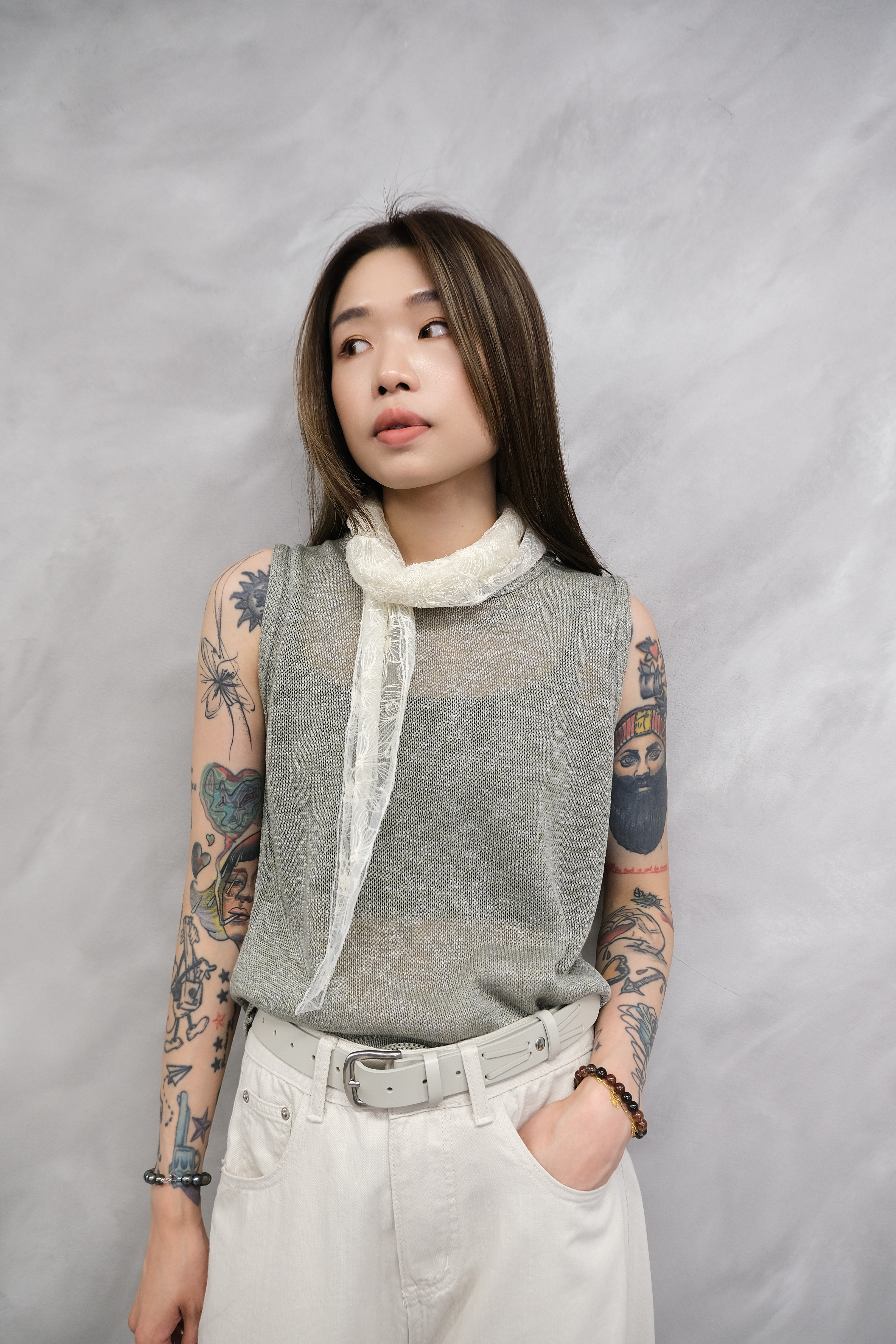 Basic knit vest #top144