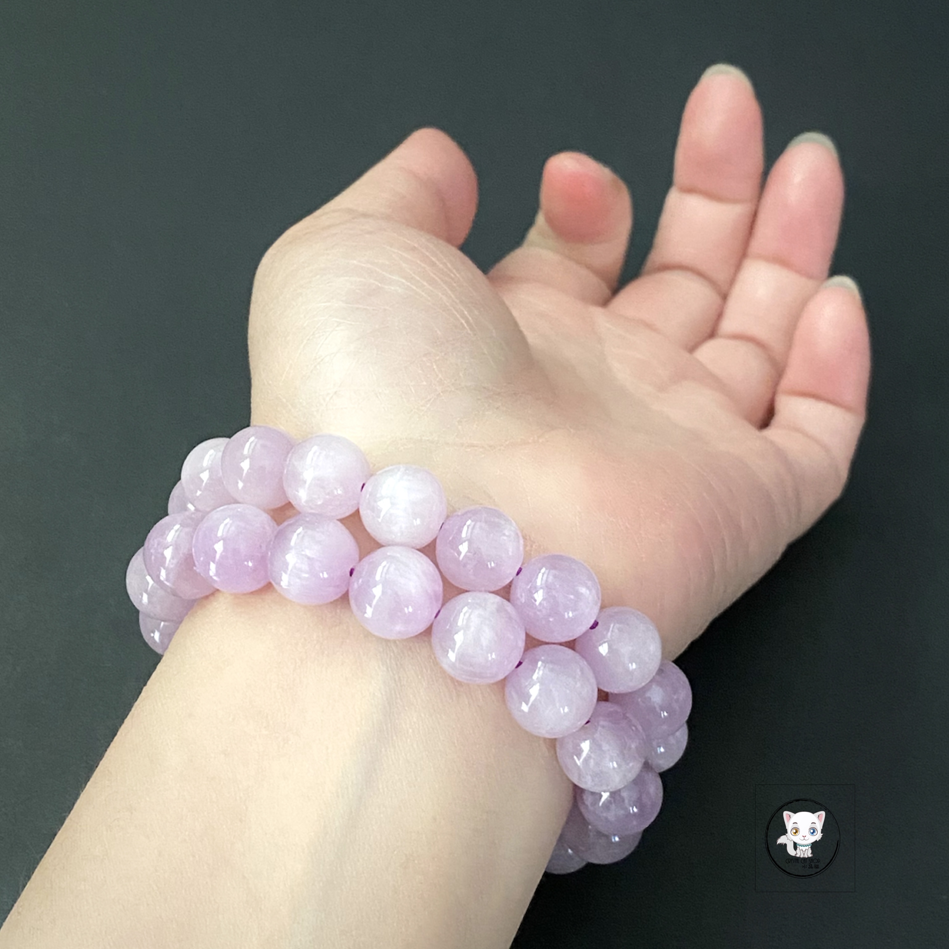 精品貓眼紫鋰輝石手鏈 10.6mm+