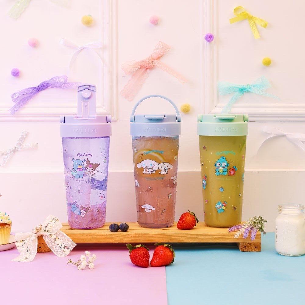 【HOUSUXI】三麗鷗系列-Tritan輕透舒吸杯(附彈跳吸管)760ml