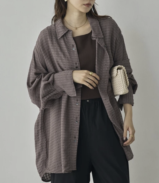 多比格紋長袖襯衫  - 2026 流行穿搭  長袖襯衫 秋冬時尚穿搭 成人休閒 柔軟舒適 易於配搭 日本直送   #JP-I-260043