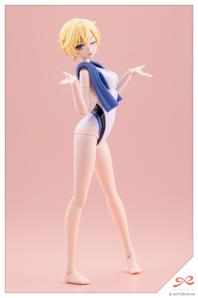 (預訂訂金 $100) (總價 $323) 壽屋 Kotobukiya 創彩少女庭園 早乙女瑠衣【桃櫻高校 競泳泳裝Ver.】夢幻風格 白海豚 (KO08789) (行版) RUI SAOTOME