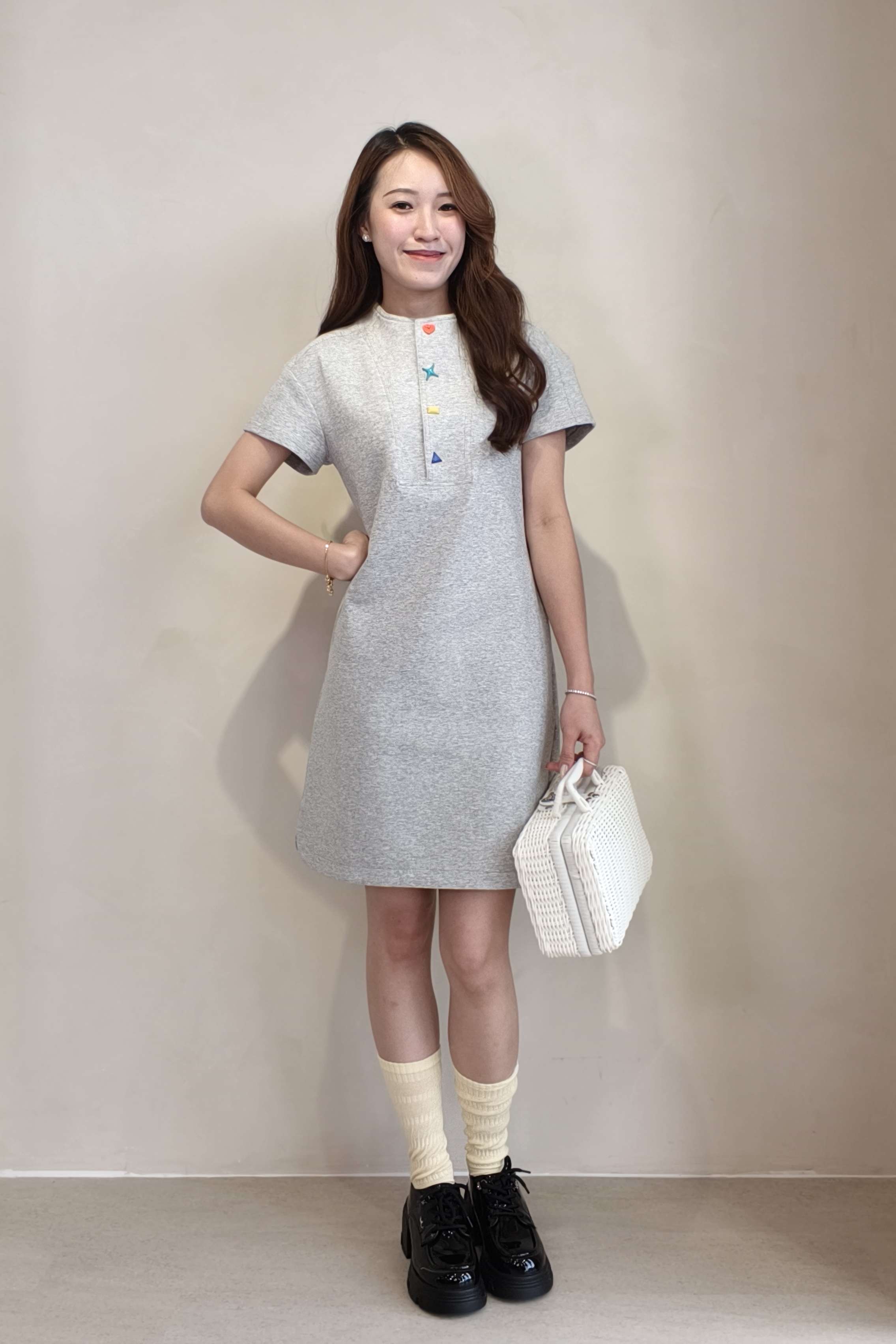 32941 Everyday Ease Embroidered Shift Dress