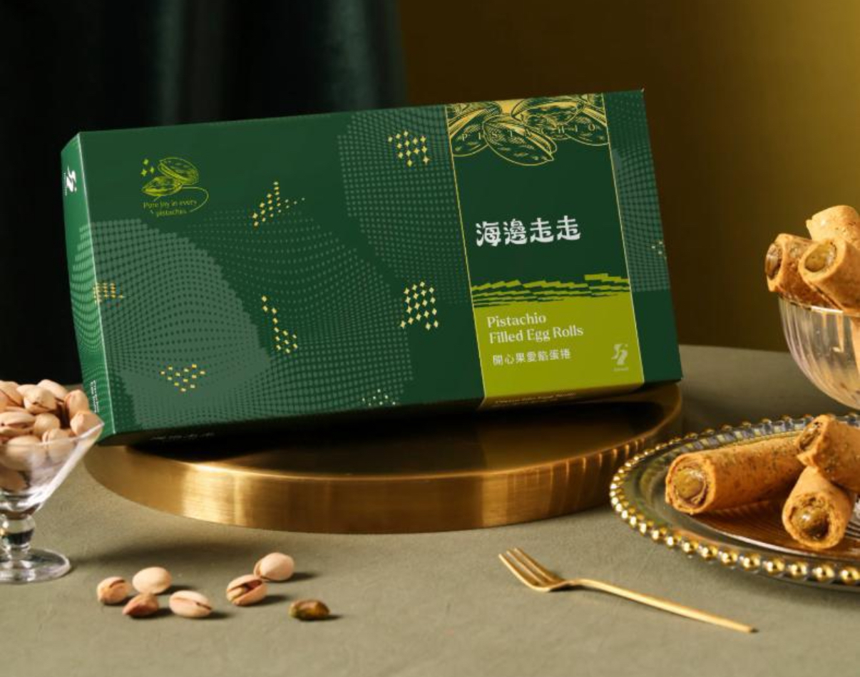 海邊走走 海有福新年蛋捲禮盒 (小盒)/海邊走走 開心果愛餡蛋捲