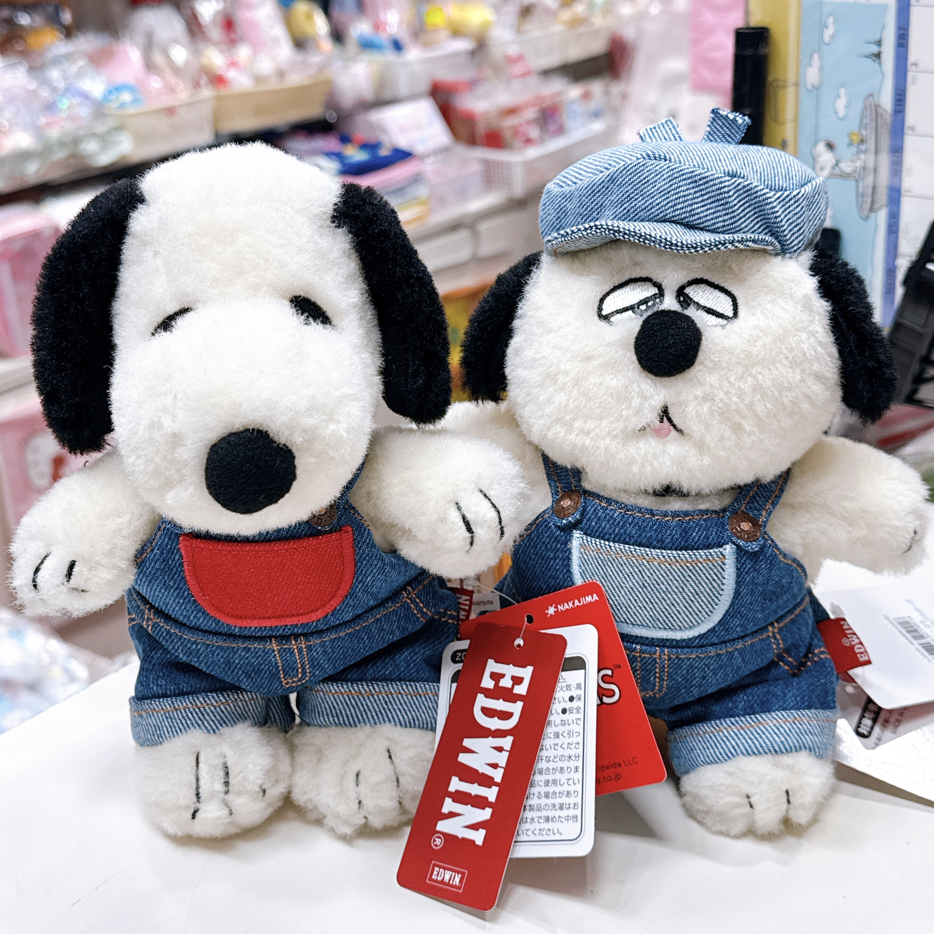 日本版Snoopy EDWIN牛仔工人褲系列公仔