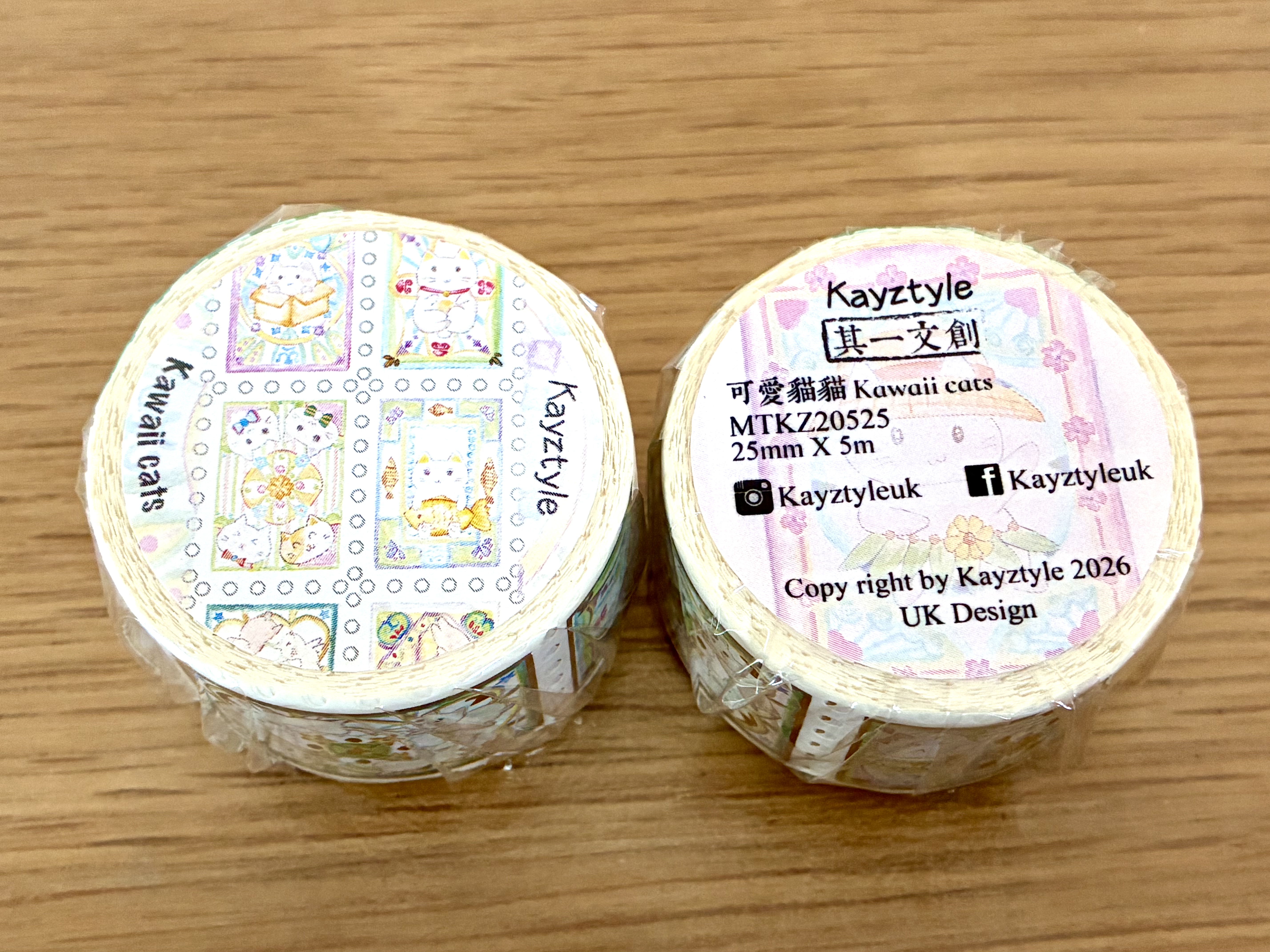 UK Collection 6 @2026 - Kayztyle Volume 21 Washi Tapes（Gold Foil）