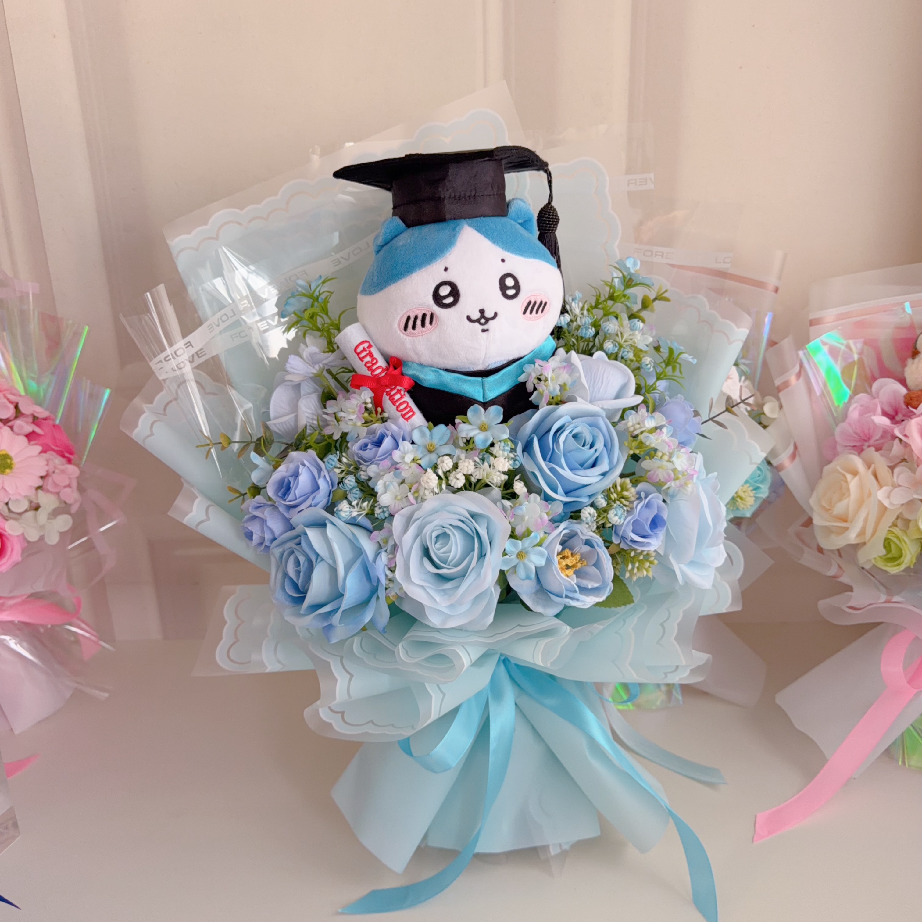 (現貨)Chiikawa小八畢業公仔花