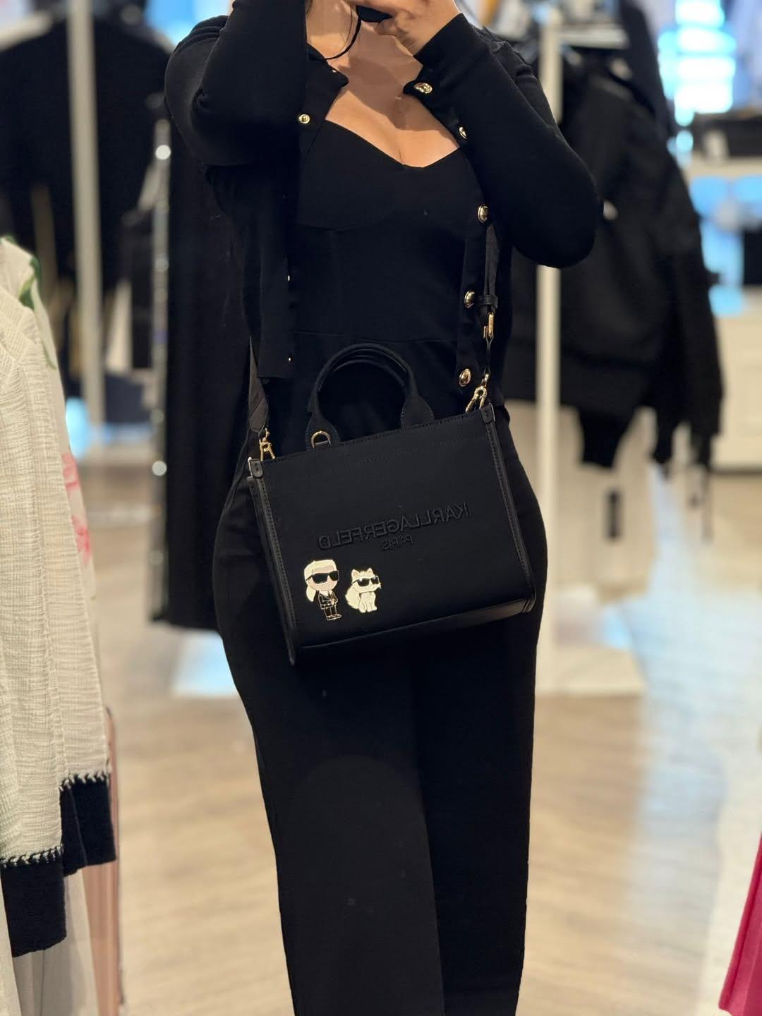 香港現貨Karl Lagerfeld Paris 帆布手提包黑色