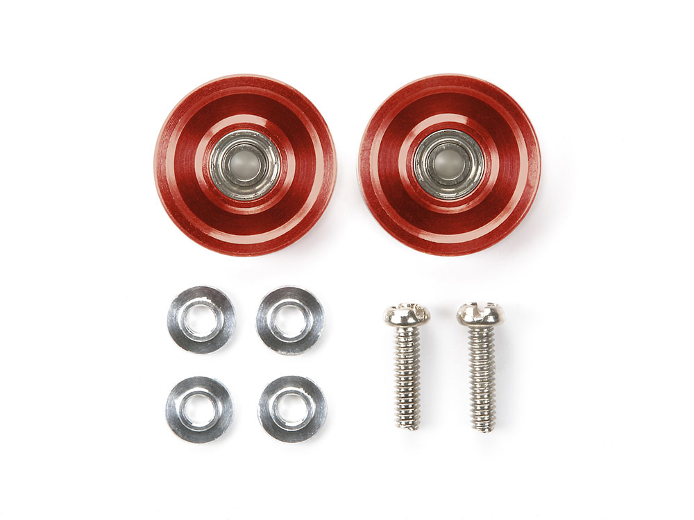 13mm ALUMINUM BALL-RACE ROLLERS (RINGLESS/RED)