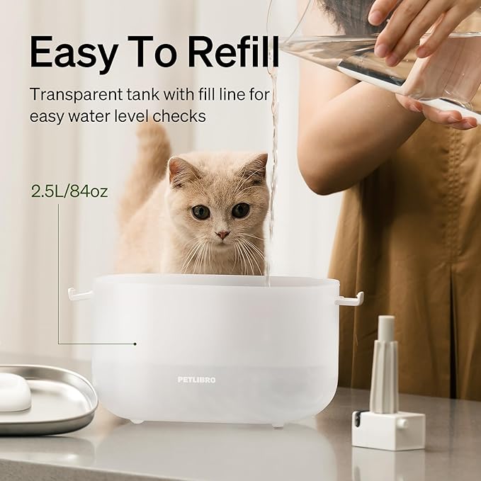 PETLIBRO 不銹鋼托盤無線寵物貓噴泉飲水機 2.5L  (預購產品)
