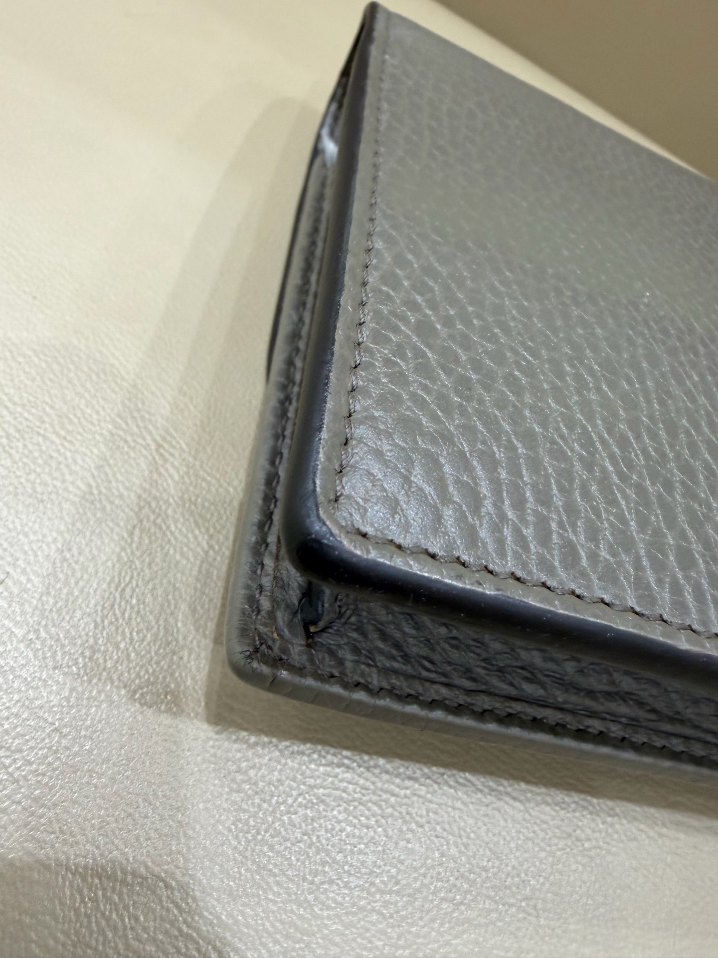 【預訂貨品】Gucci雙G灰色牛皮woc