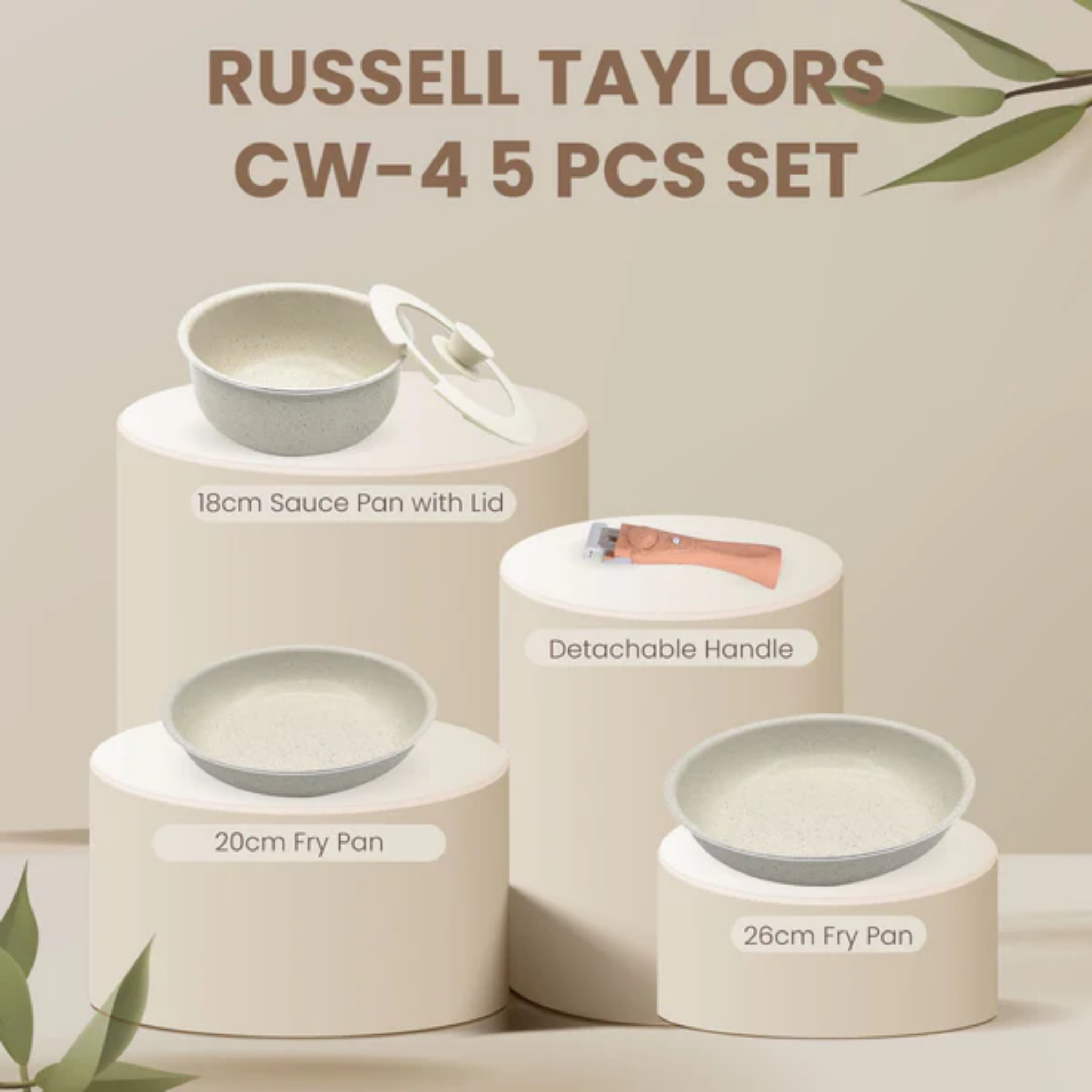 Russell Taylors Detachable Handle Cookware (CW-4)