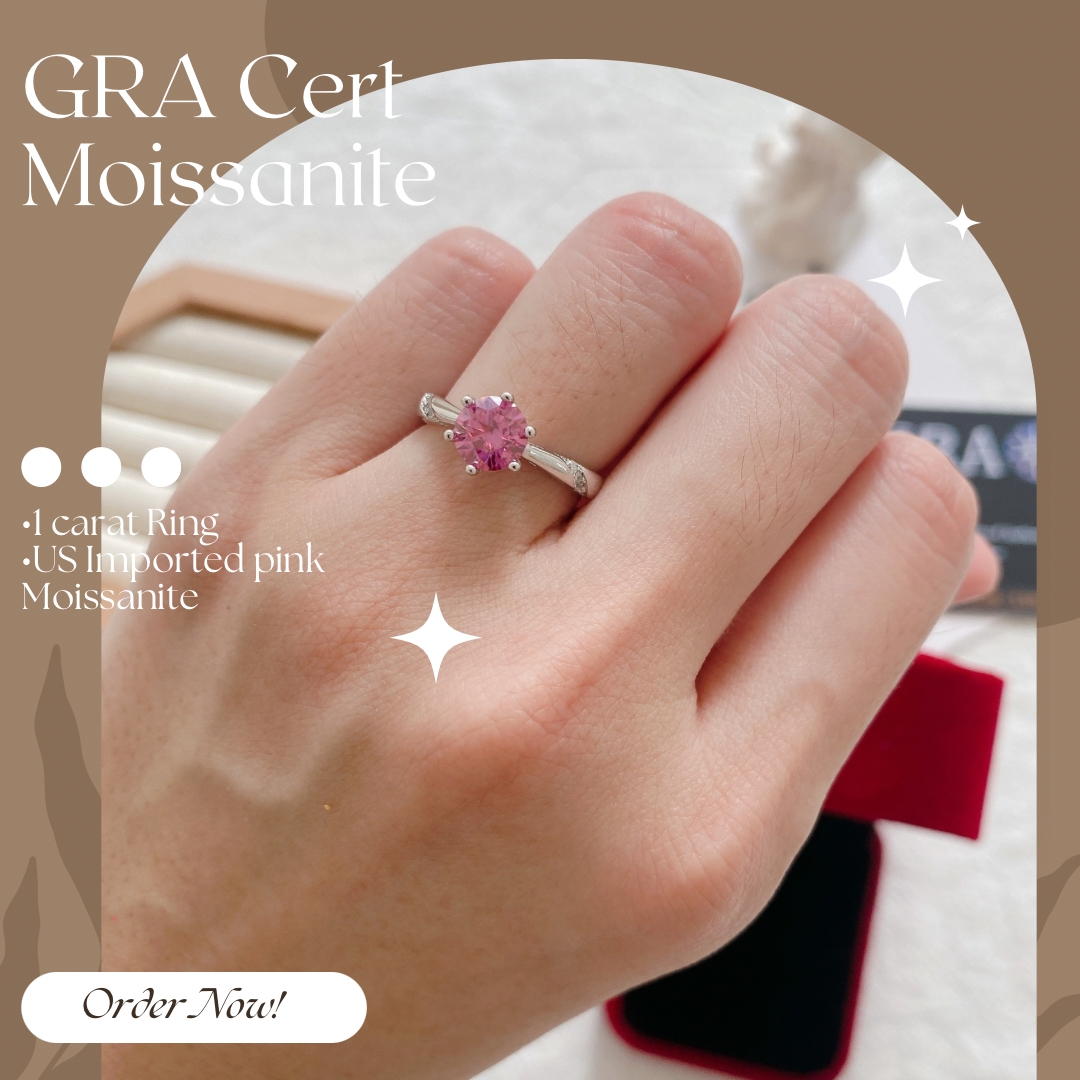 Pink Moissanite Ring Collection Shop Now  
