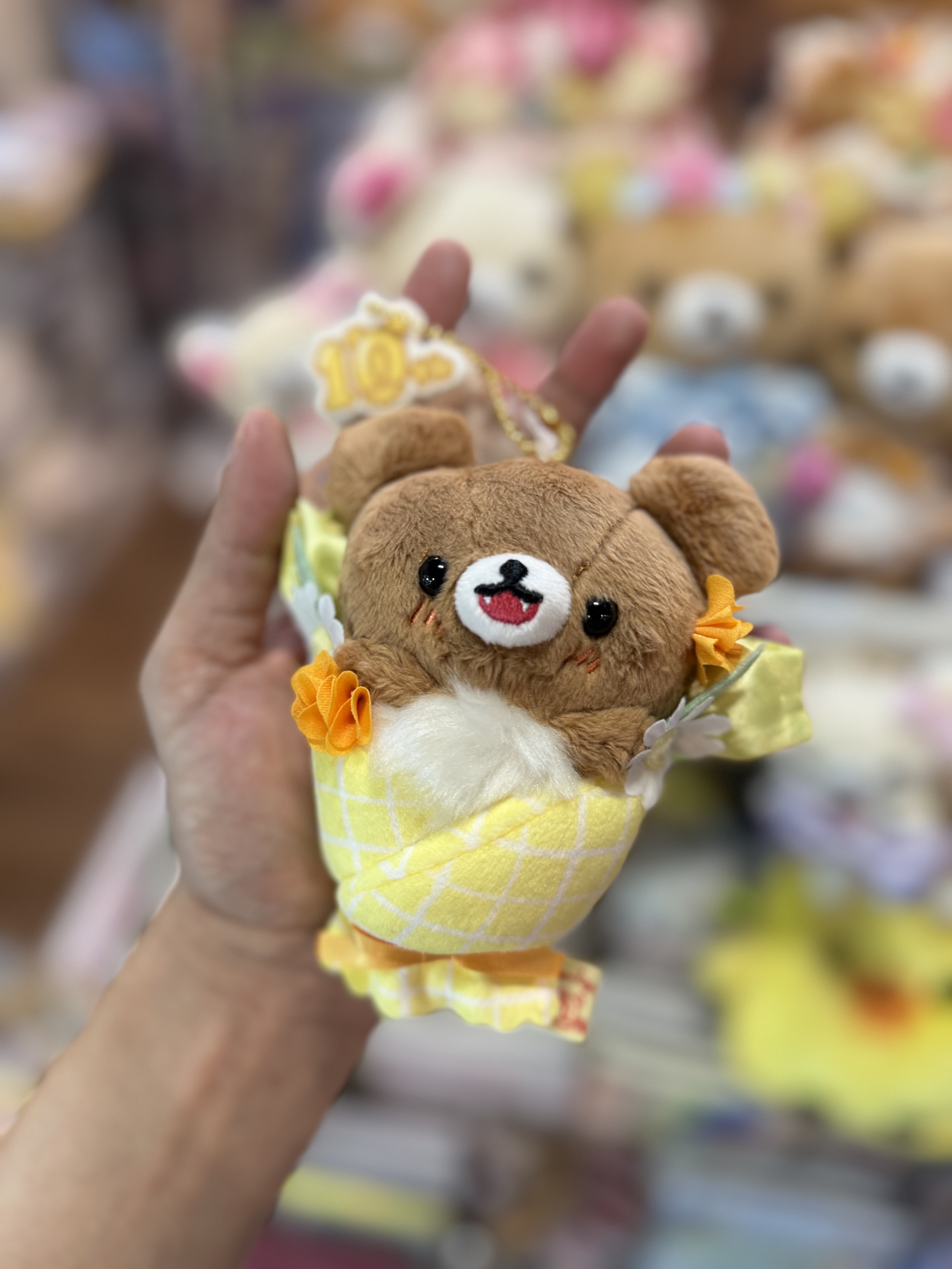 《現貨》全新日本專店限定 小熊10週年紀念花束造型掛飾