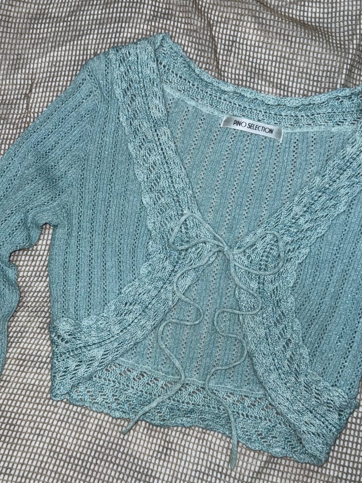 Light Blue Cropped Cardigan