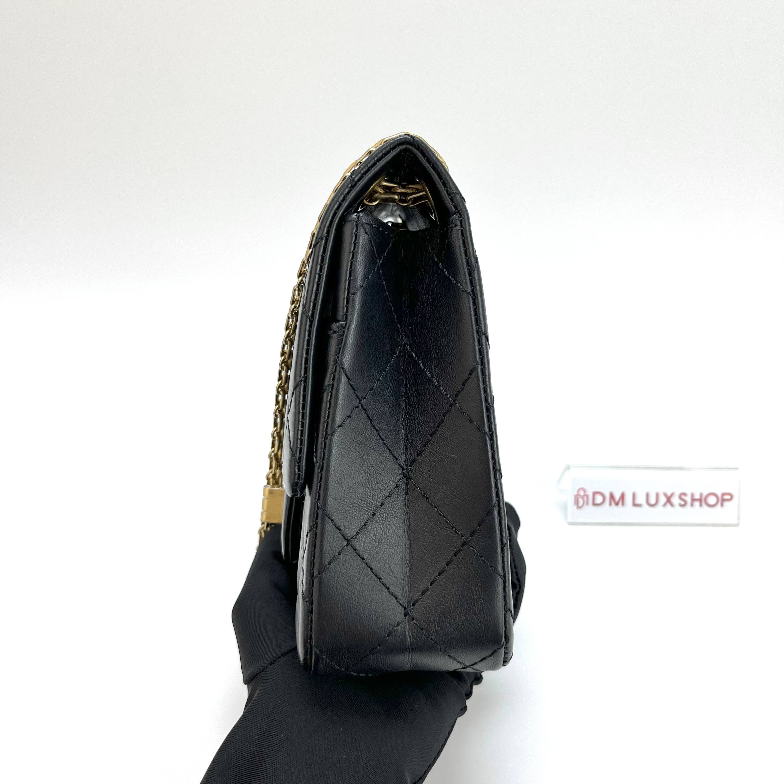 Chanel 2.55 Reissue Black Mini Vertical Flap Bag GHW (Serial 30, Y: 2020)