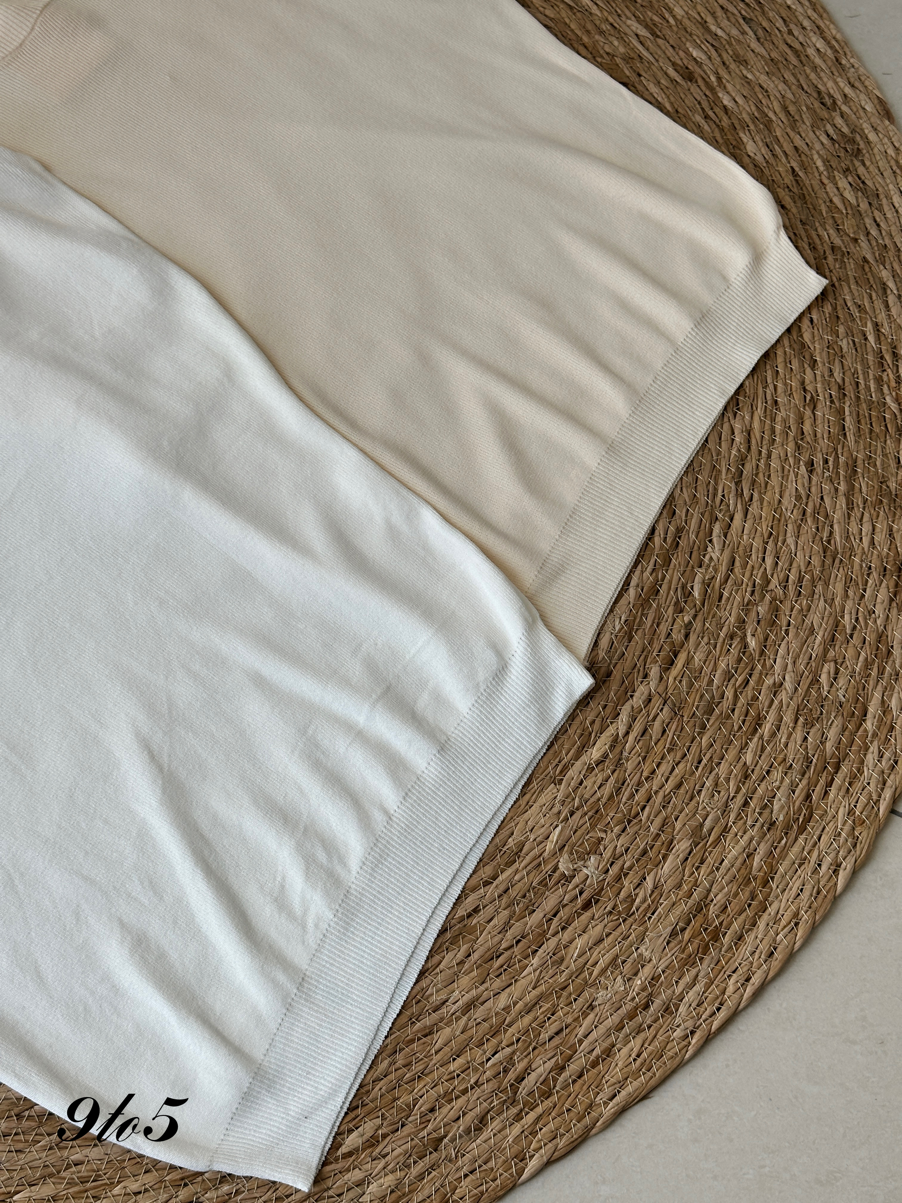 T3950 Round Neck Knit Top - 3 Colors