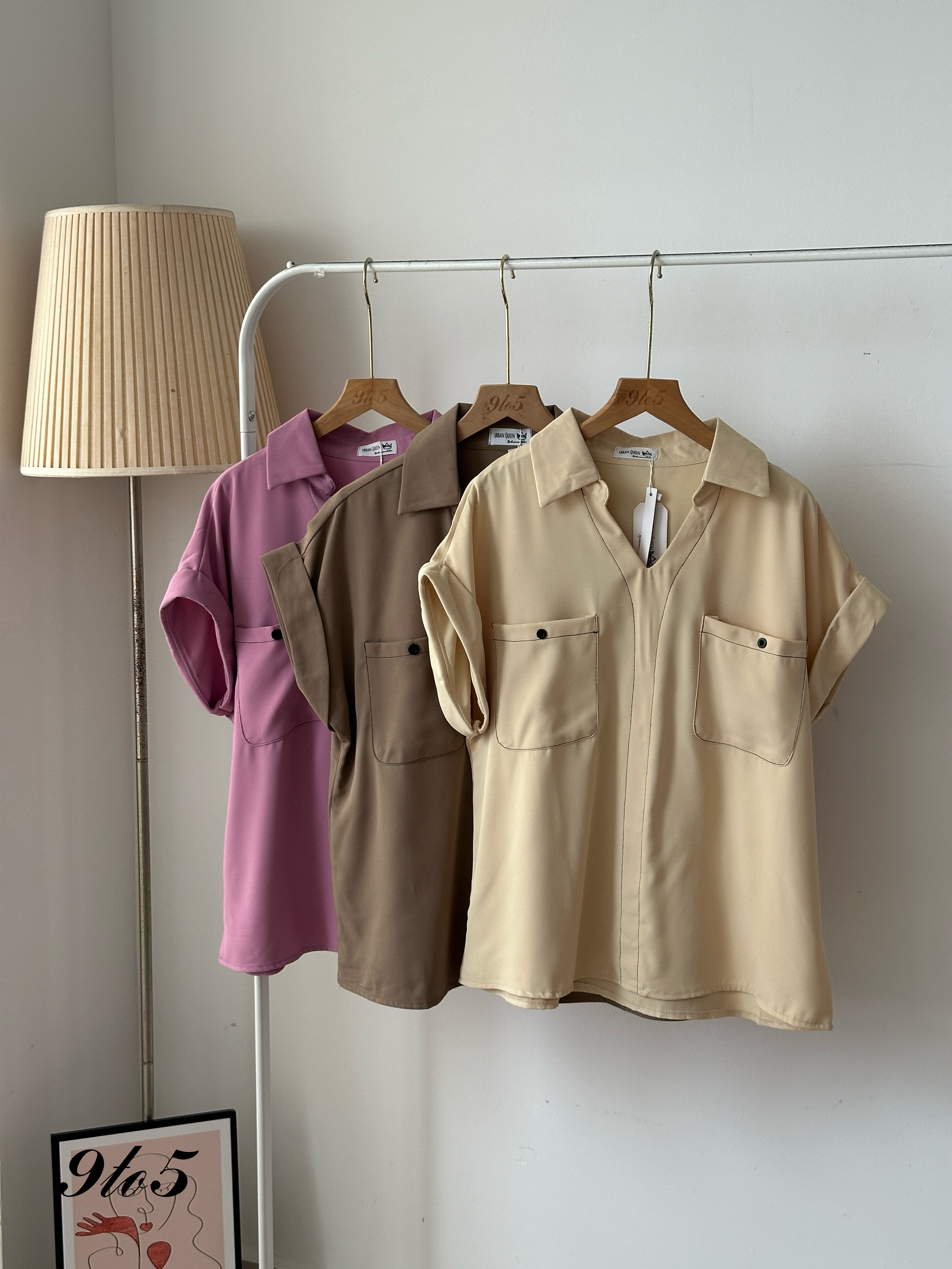 T3972 Cape Sleeve Oversize Shirt - 3 Colors