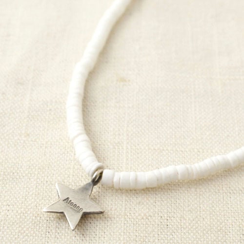 Atease NEW MILITARY STAR WHITE SHELL NECKLACE