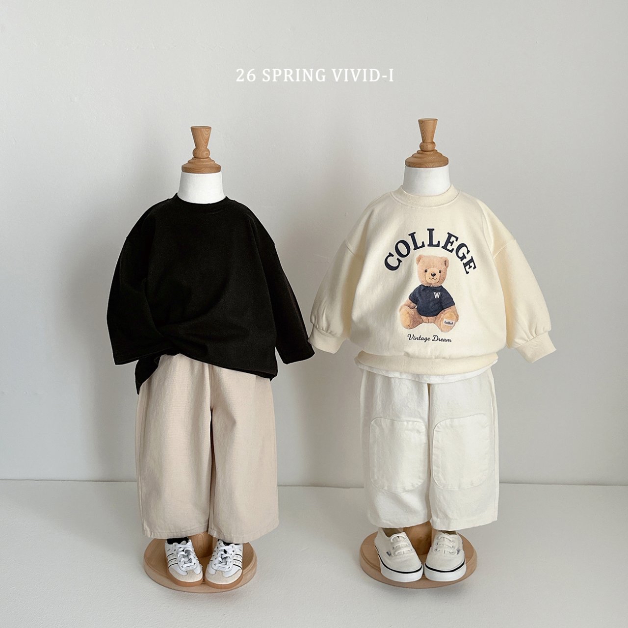 🌸預訂 韓國直送🌸🇰🇷VIVIDI三色純色寬鬆闊褲